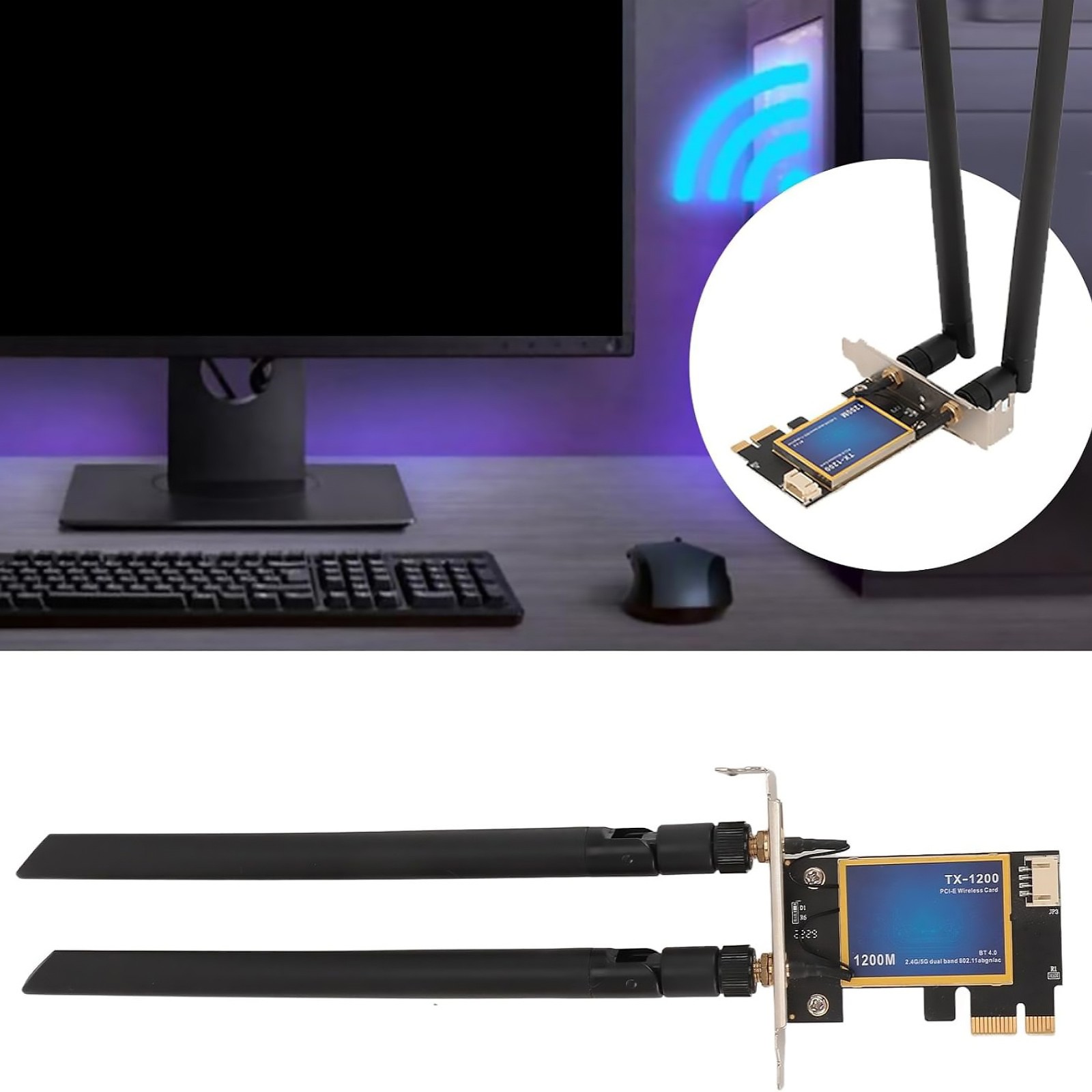 Wireless Network Bluetooth 4.0 Card Built In Bt 4.0 Technology TX-1200 Model