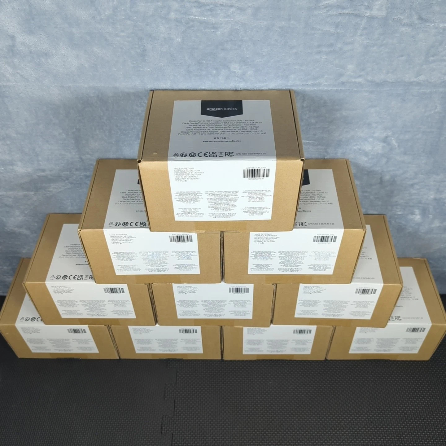 NEW 100 Pack 6ft (1.8M) 4K Amazon Basics DisplayPort to HDMI Cable Black BULK