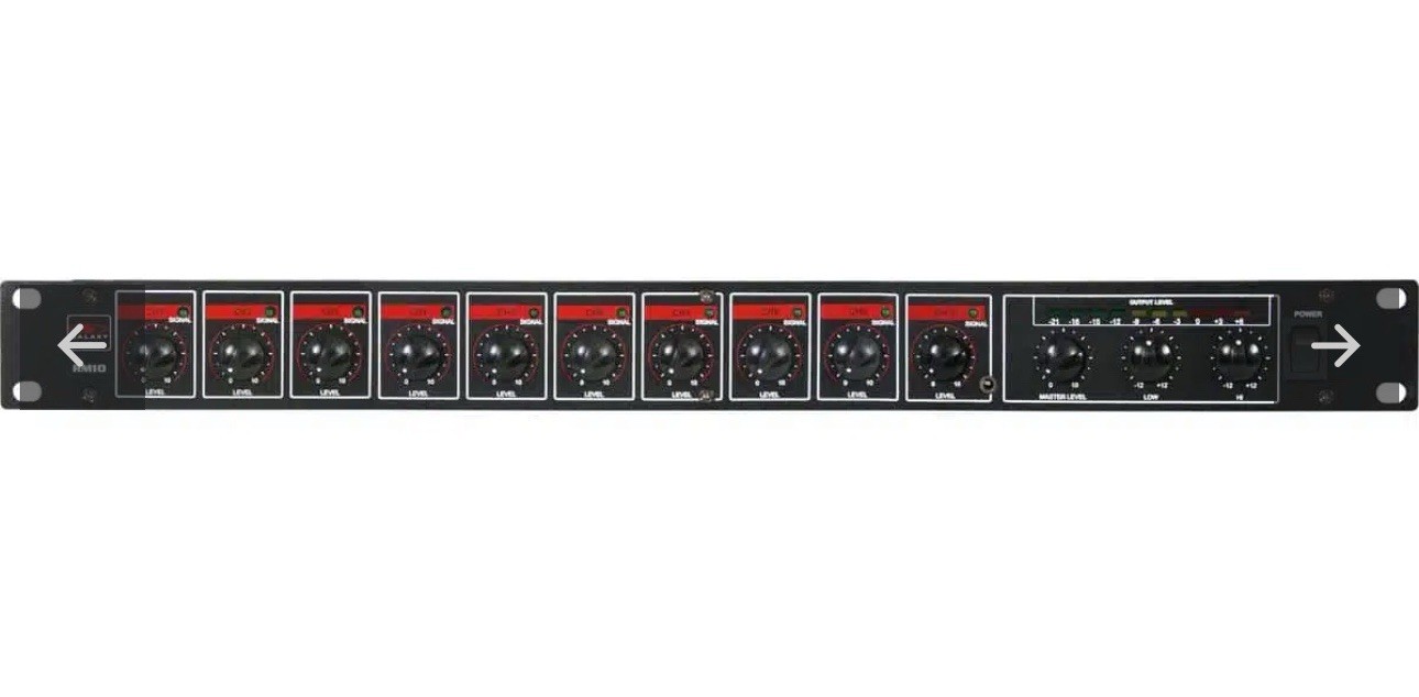 Pre-Owned Galaxy Audio RM10 10 Channel 1RU Rackmountable Mixer