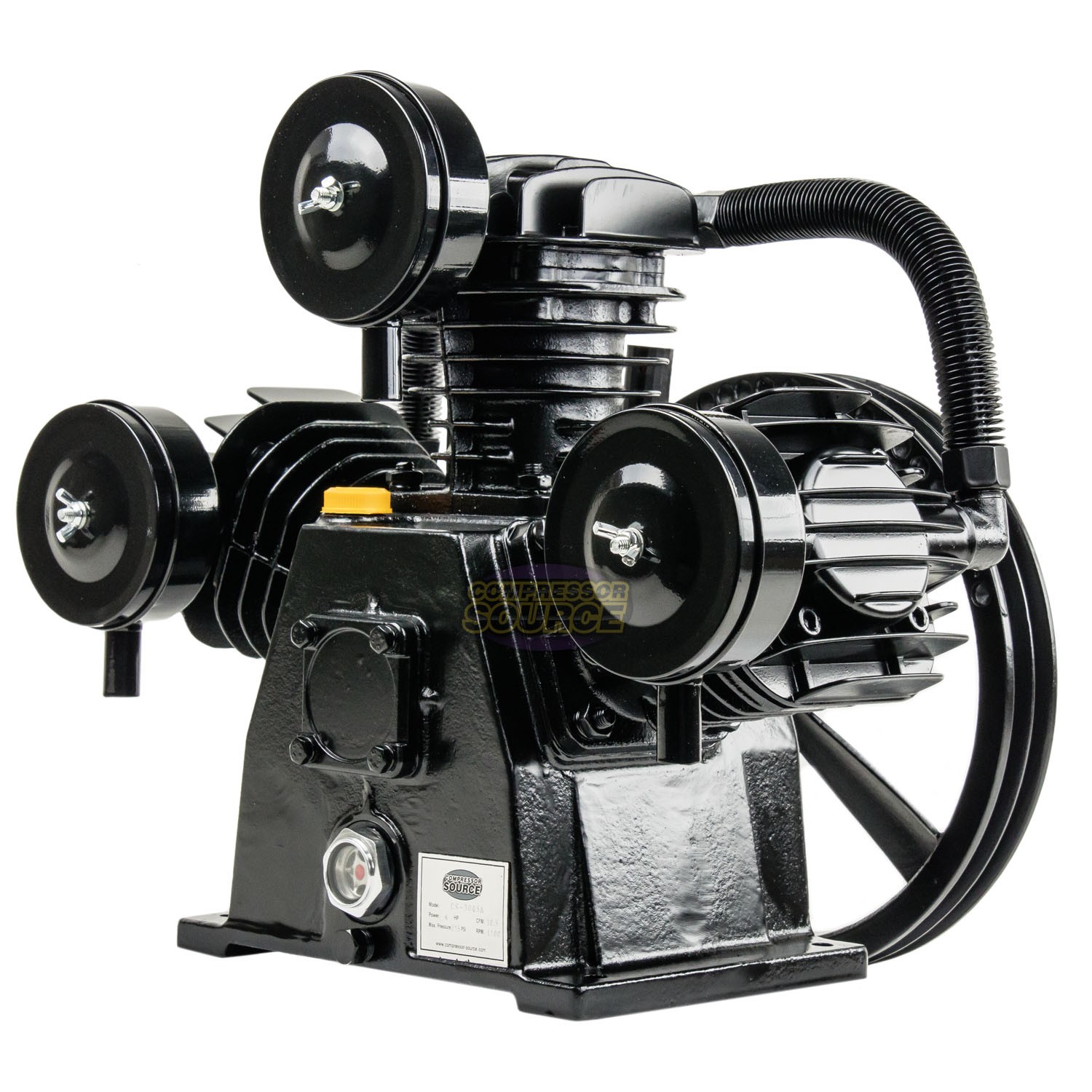 4 - 5 HP Replacement Air Compressor Pump Single Stage 3 Cylinder 10 - 12 CFM Max