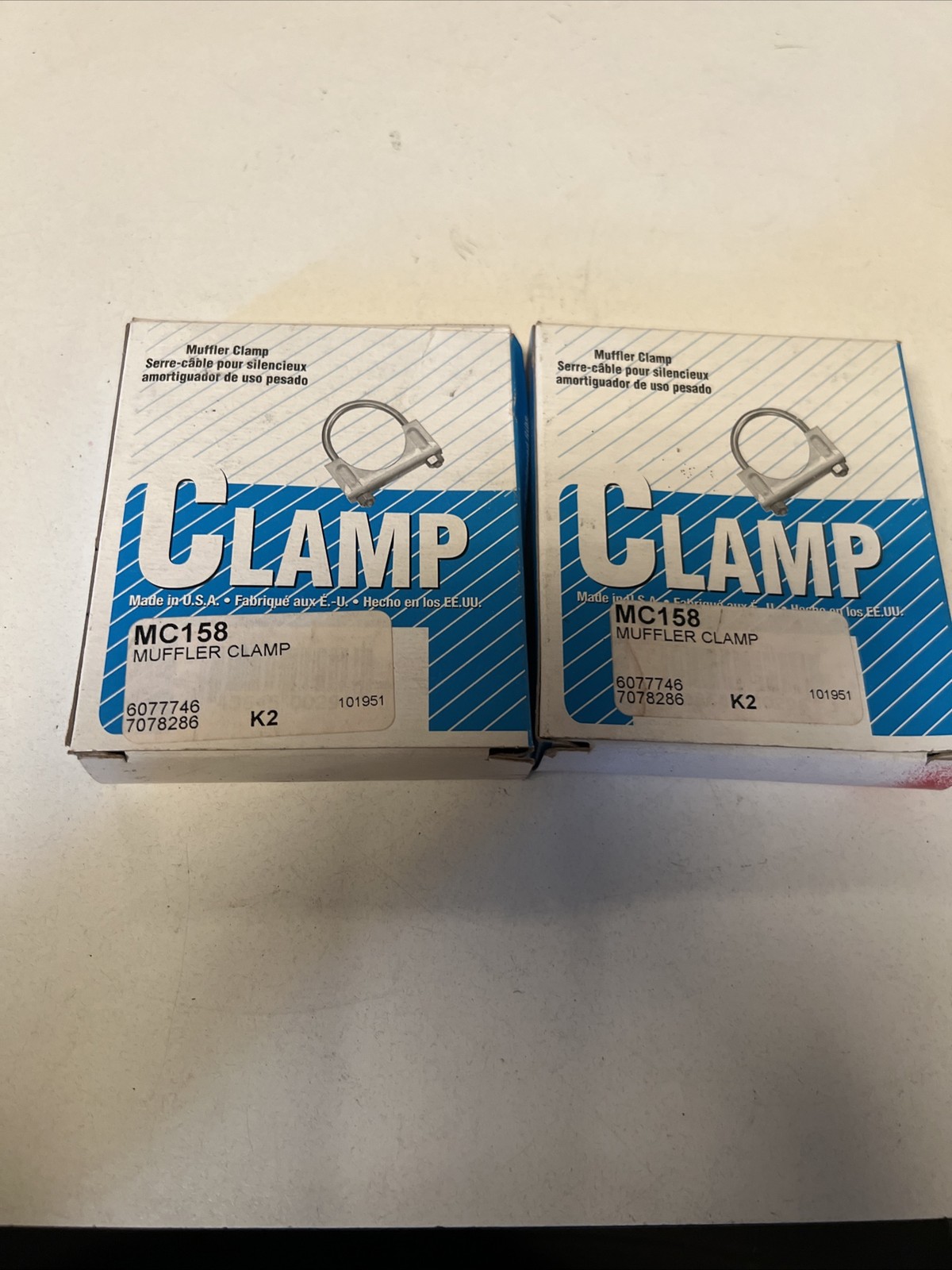 Lot Of 2 ROL Exhaust MC158 Muffler Clamp 1-5/8”