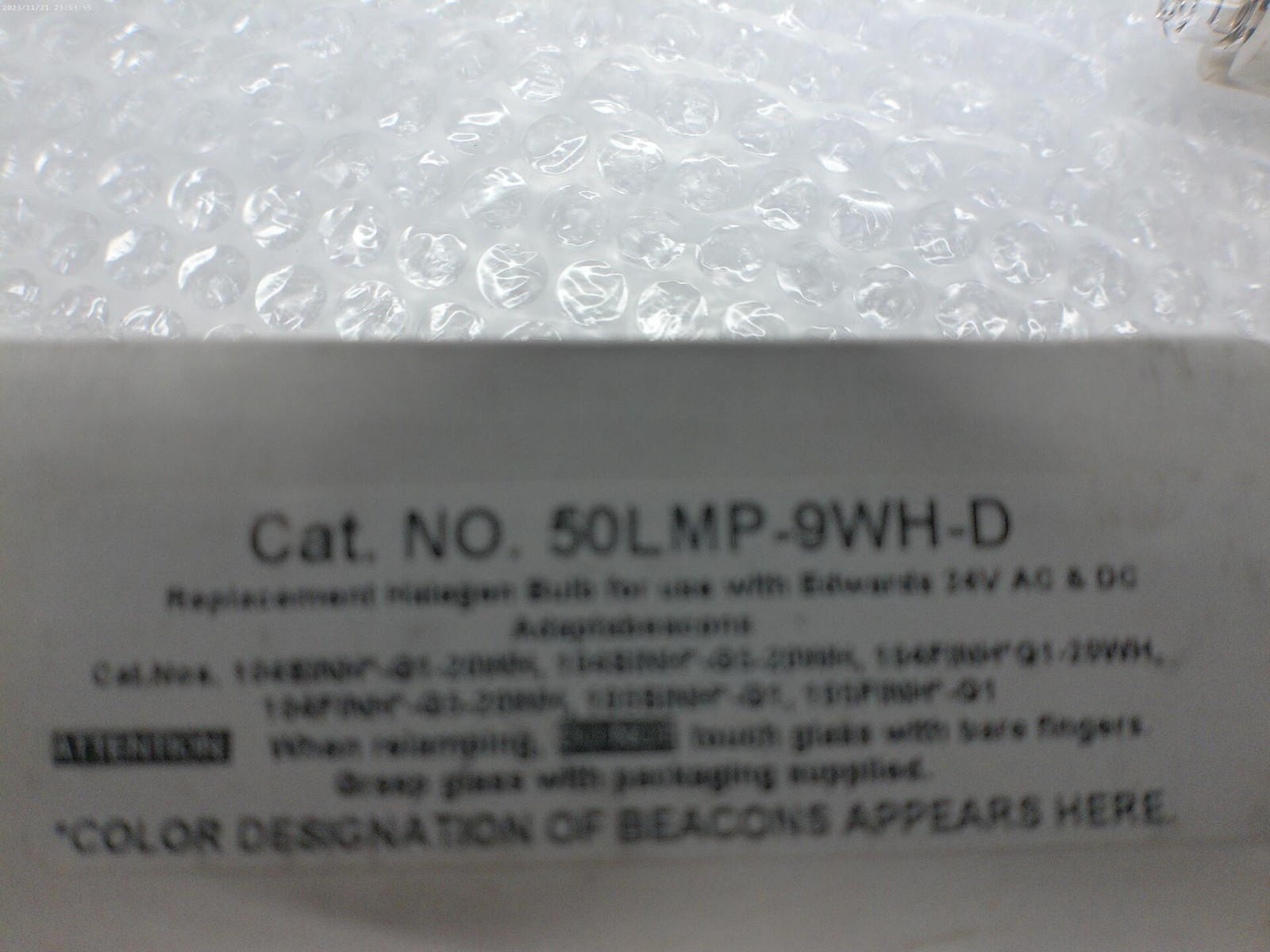 INDUSTRIAL SPARE 50LMP-9WH-D HALOGEN BULB NSNP