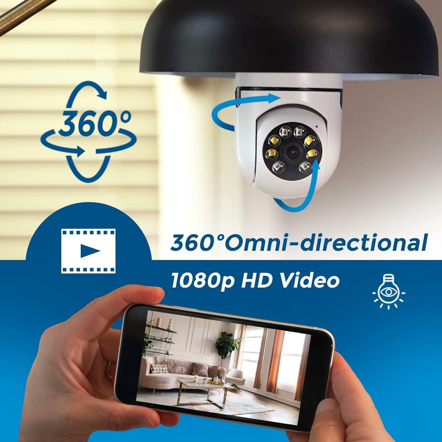 Sight Bulb Security Camera HD Video WiFi Camera Night Vision Motion Detection