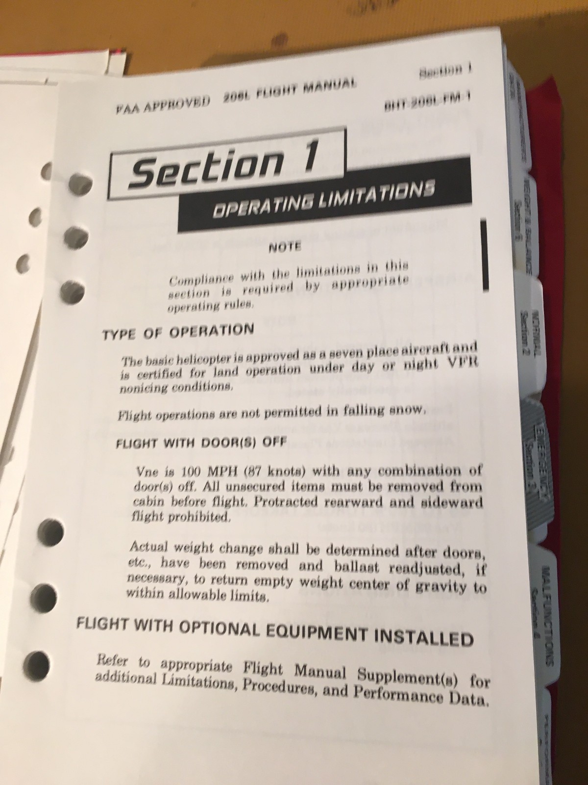 Bell 206L Long Ranger Pilot's Flight Manual