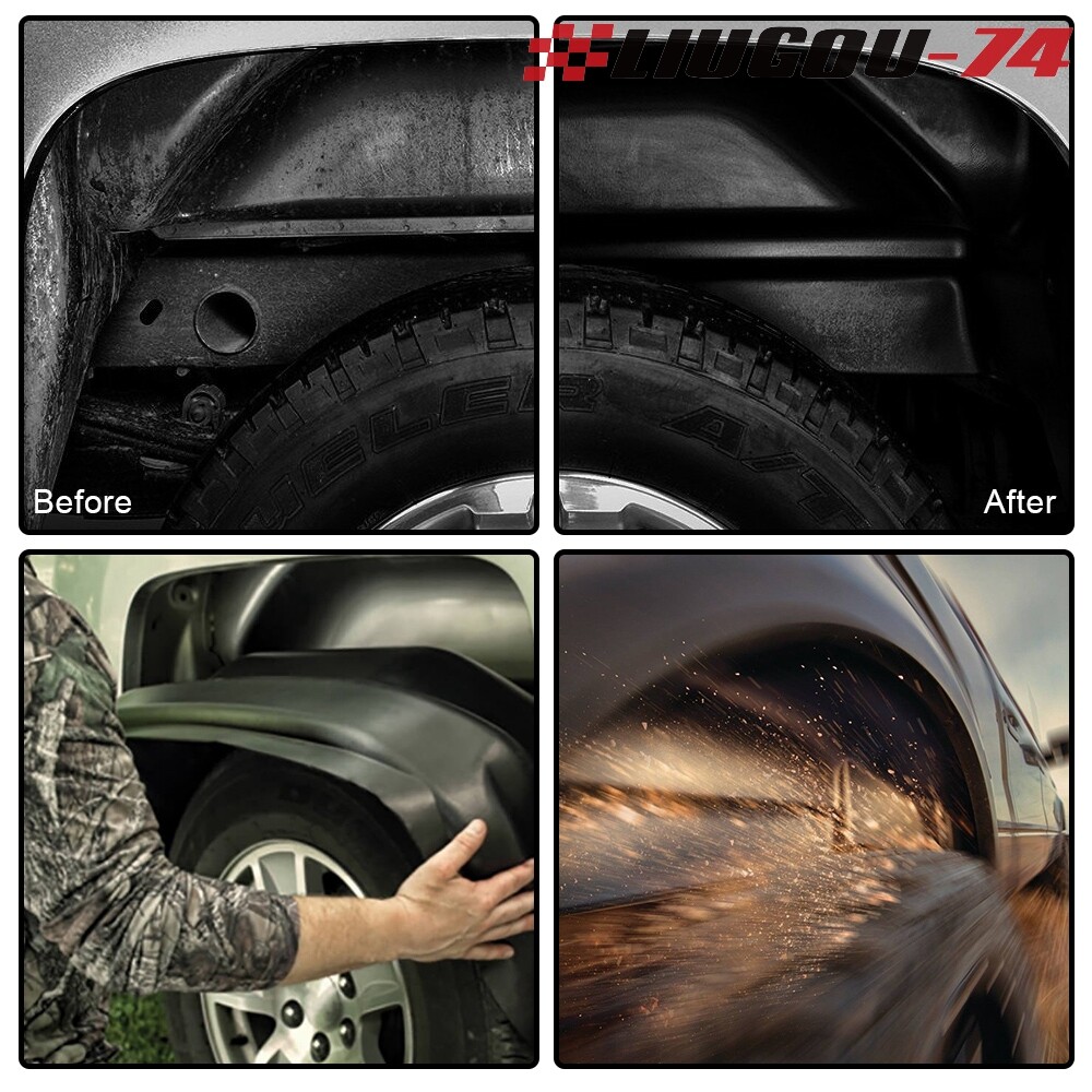 Fit For 2014-19 Chevrolet Silverado 1500 2500 3500 Rear Wheel Cover Well Guards