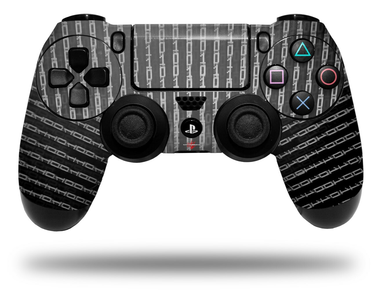 Skin for Sony PS4 Controller Binary Rain White