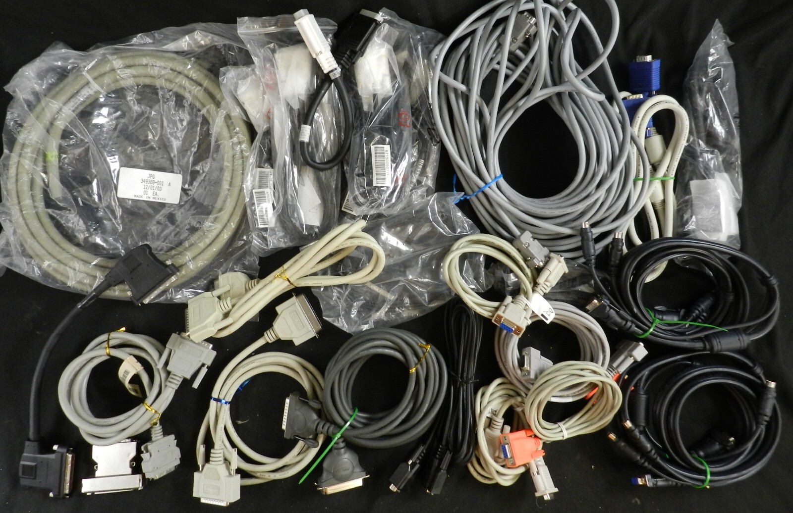 SCSI, IEEE 1284, Serial, DVI, VGA, Cable / Wire Lot of 24