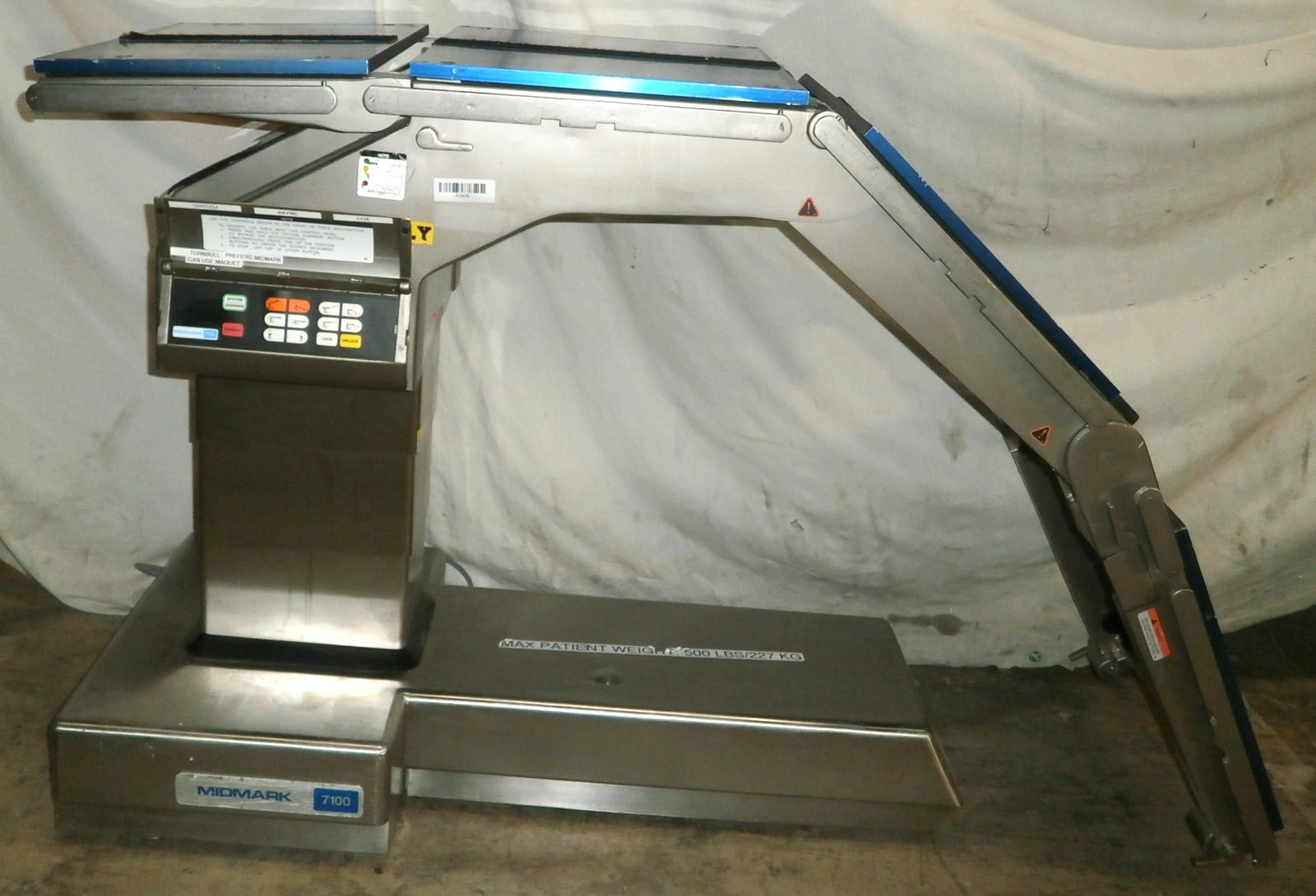Midmark 7100 Surgical Table Max Weight 500 lbs