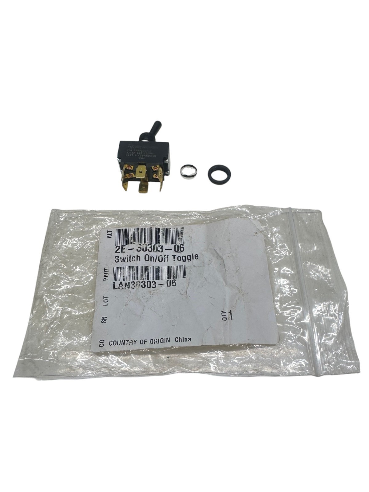 Lang 2E-30303-06 Black Switch On/Off Toggle *SALE*