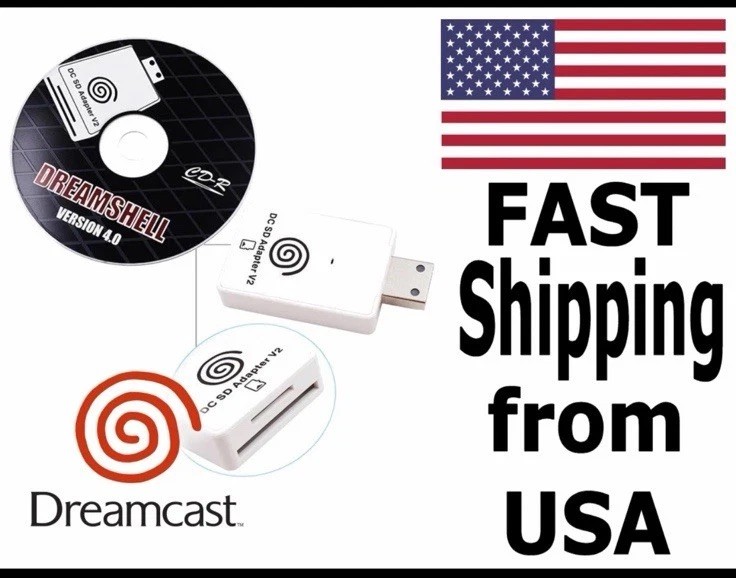 DC-SD Reader w/Dreamshell CD Boot Loader | Sega Dreamcast Bitfunx Version 2
