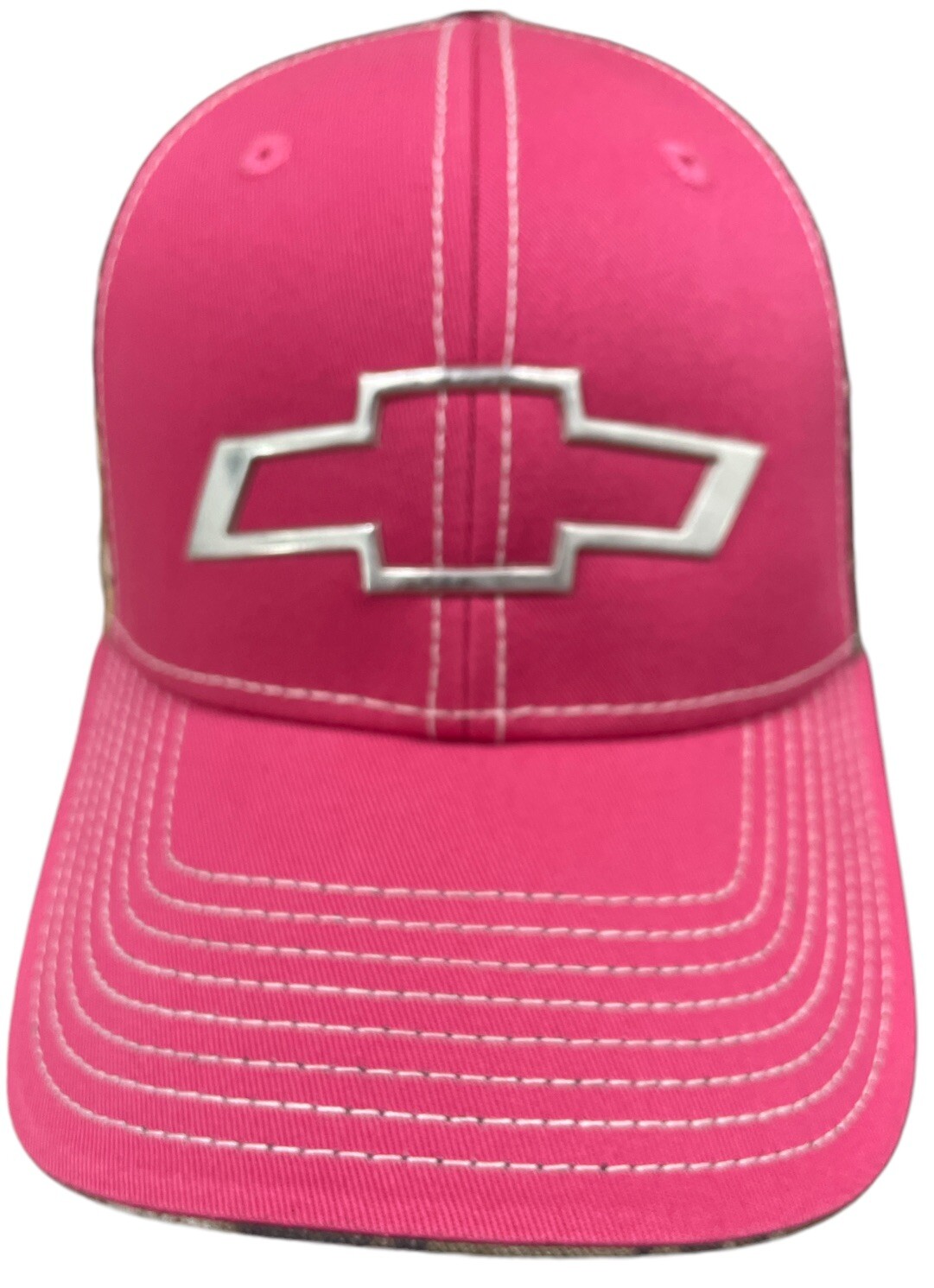 NWT Ladies Pink Chevrolet Chevy Bowtie Realtree Camo Adjustable Cap Hat