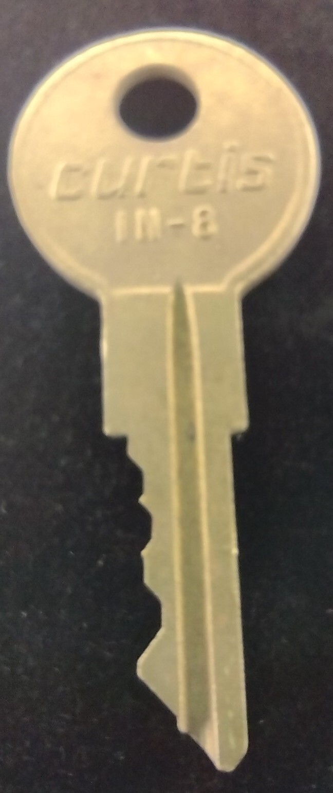 Blank Key Curtis IN-8 Appx 1-7/8” Uncut New Old Stock Made In The United States