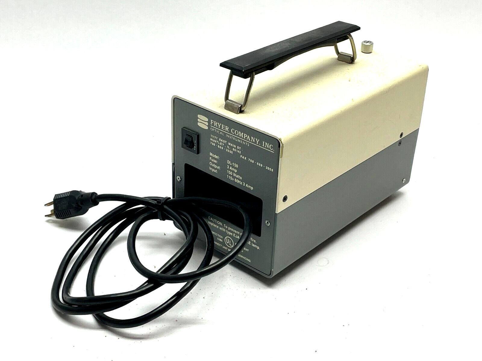 Fryer Company DL-150 Fiber Optic Power Supply 115V 60Hz 3A