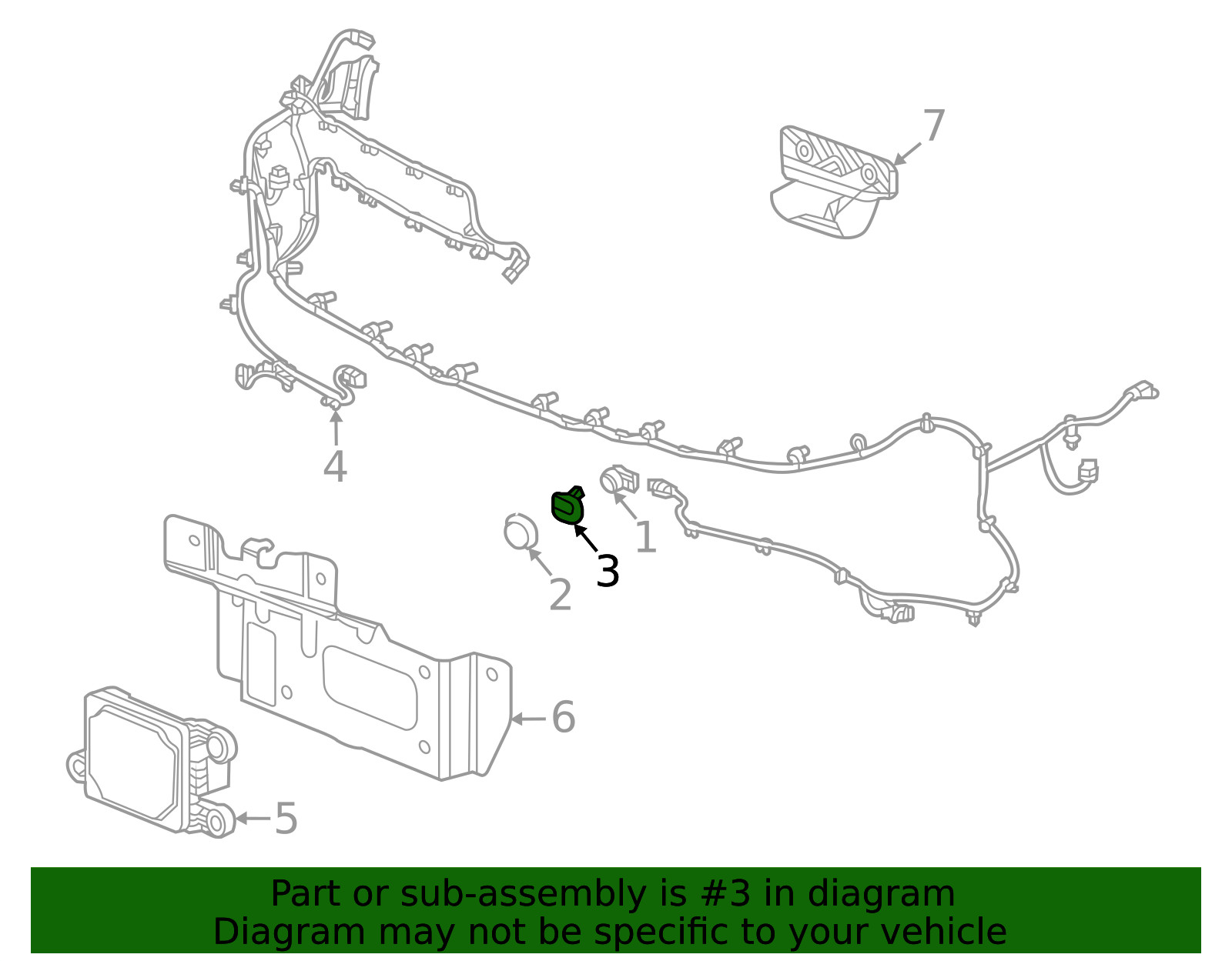 Genuine GM Park Sensor Bracket 87816953