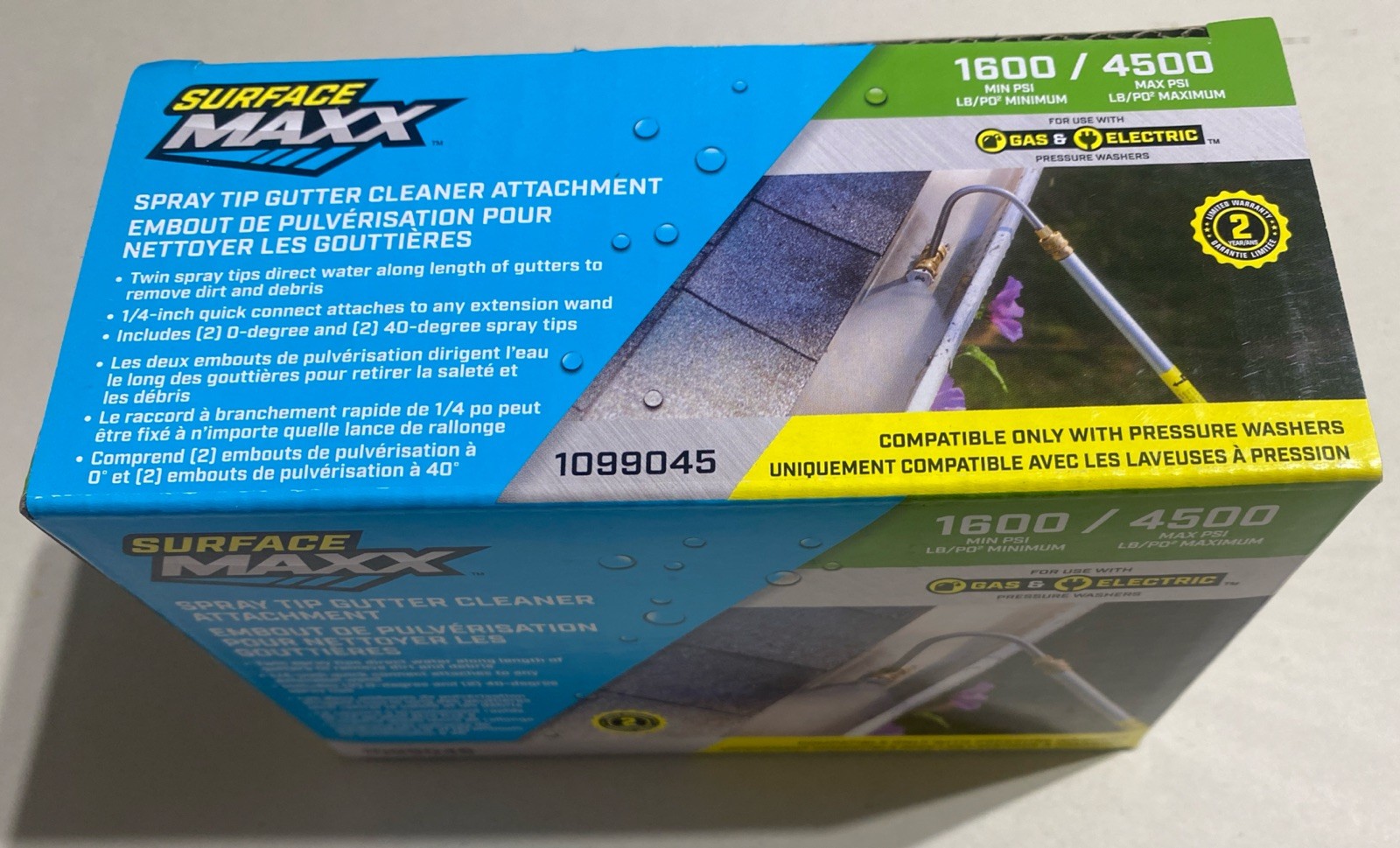 Surface Maxx Gutter Cleaner Spray Tip Attachment Compatible Pressure Washer NEW!
