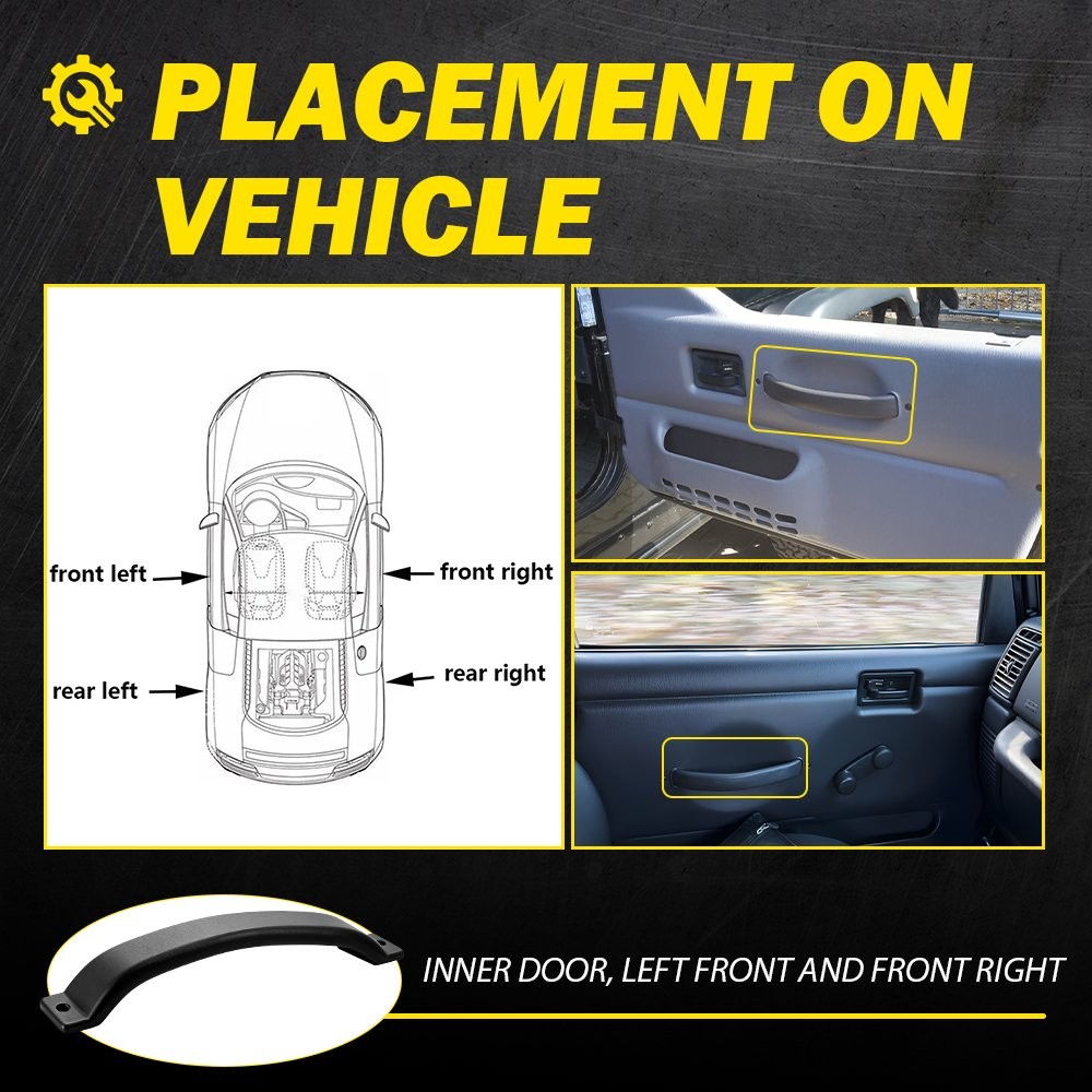 Interior Door Pull Handle Grab For 1997-06 Jeep TJ Wrangler Front Left Right EPU