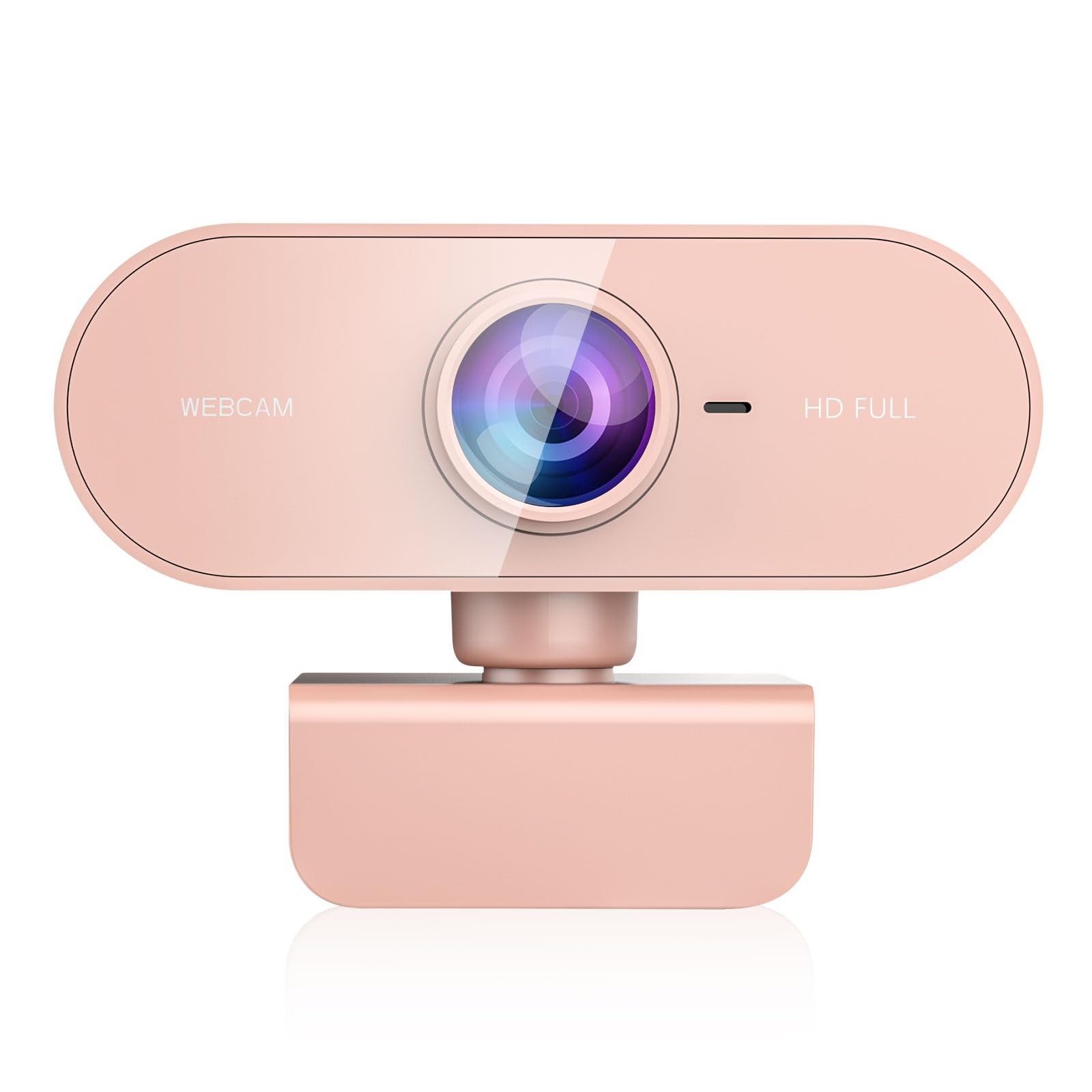 Webcam for PC&1080P HD Web Cam,Webcam with Microphone,Stand Pink