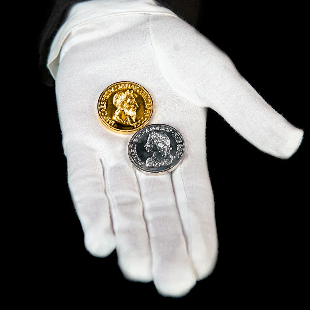 Gold and Silver Magic Coins Magic Mentalism Tricks