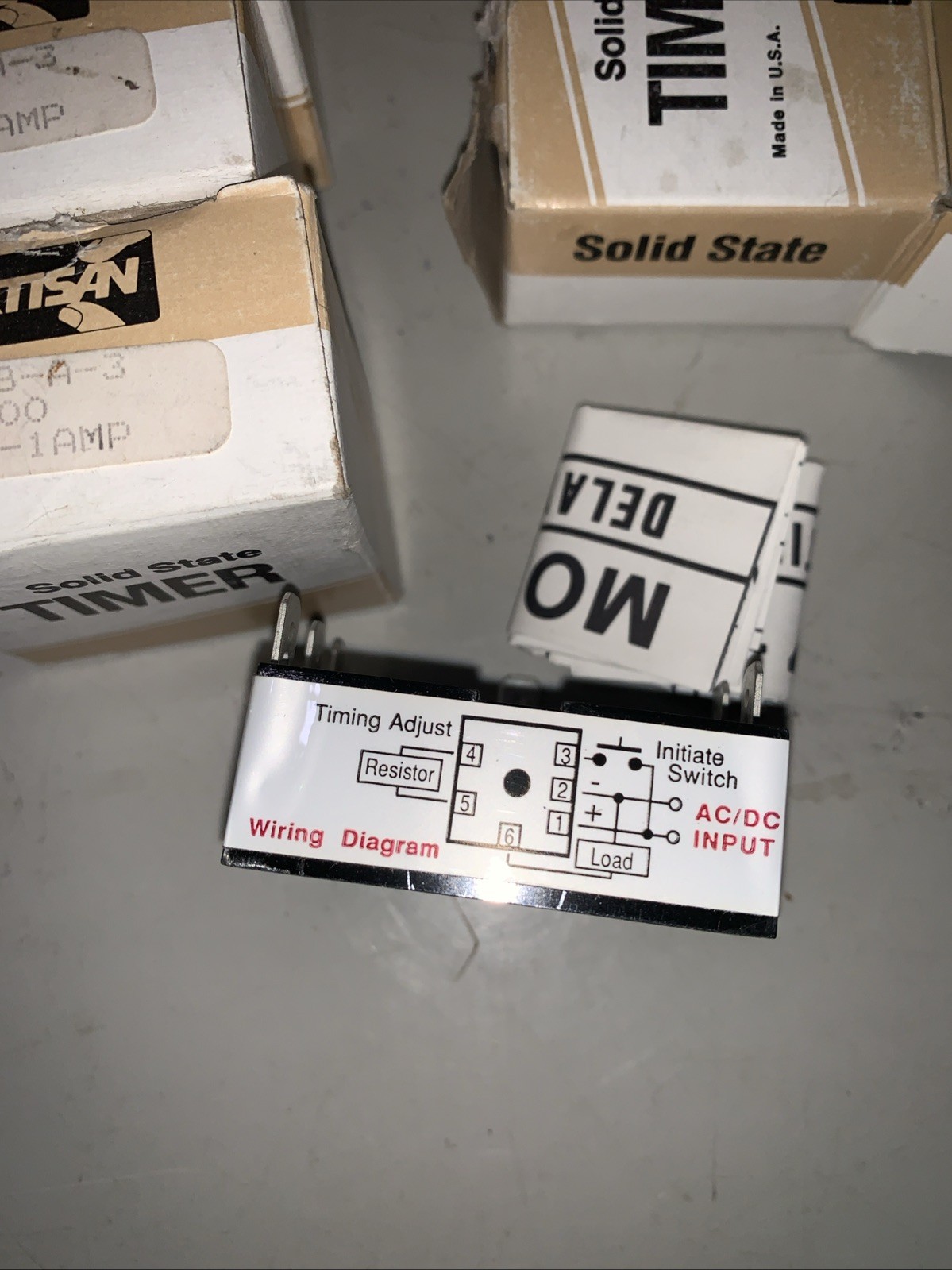 ARTISAN- 4710A-8-A-3, Solid State Timer Relay, 2-1000 Sec Range,120vac, Lot Of 4