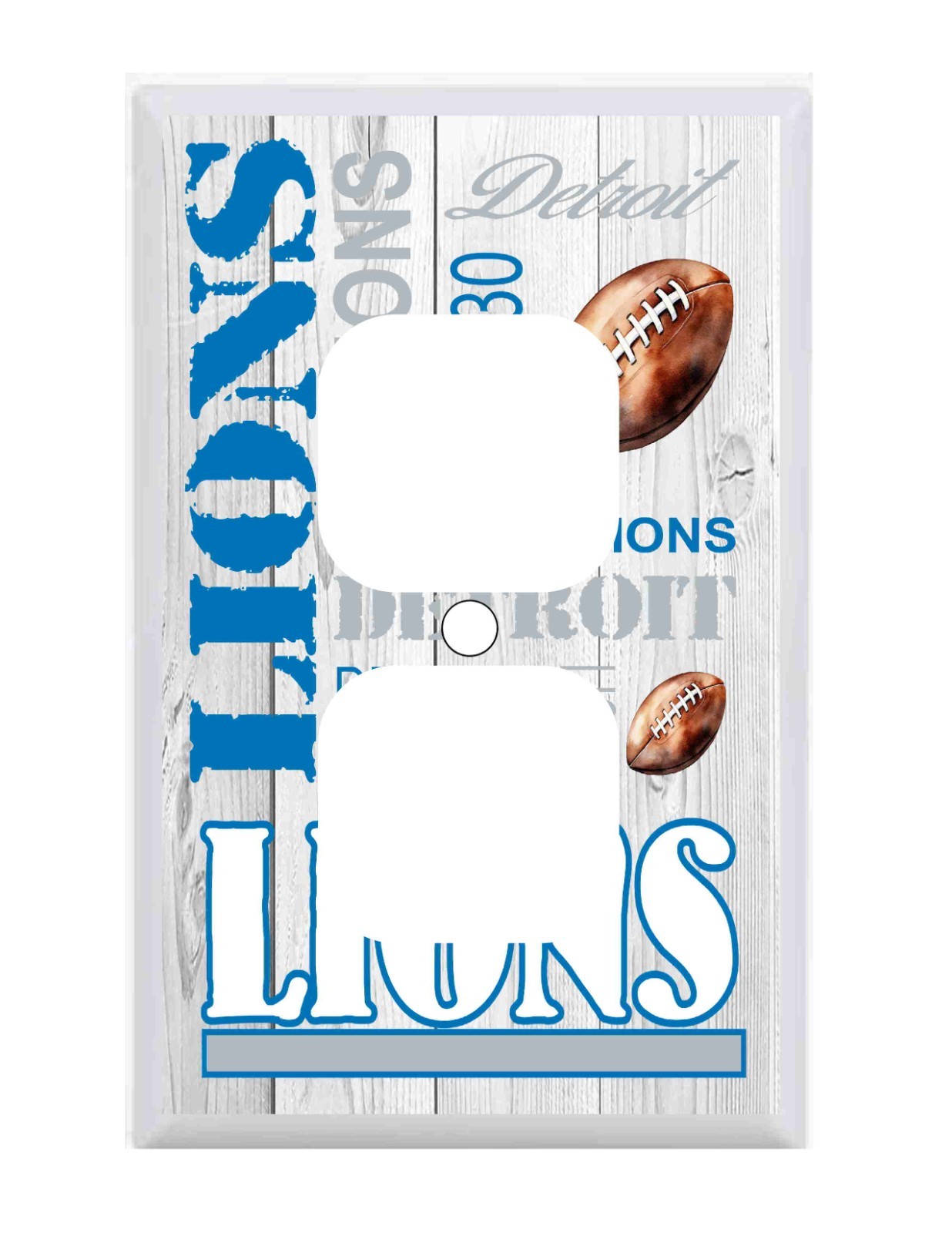 Detroit Lions Subway Art Standard Wall Outlet Cover NFL football mens