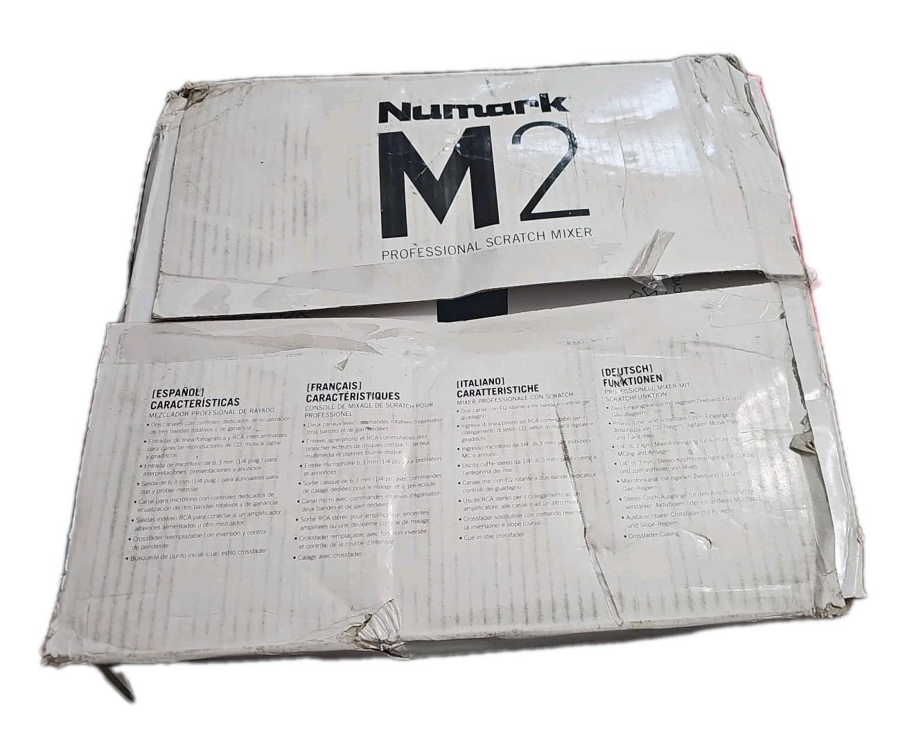 NUMARK M2 Black Performance Scratch DJ MIXER - Near Mint - Original Box DAMAGE