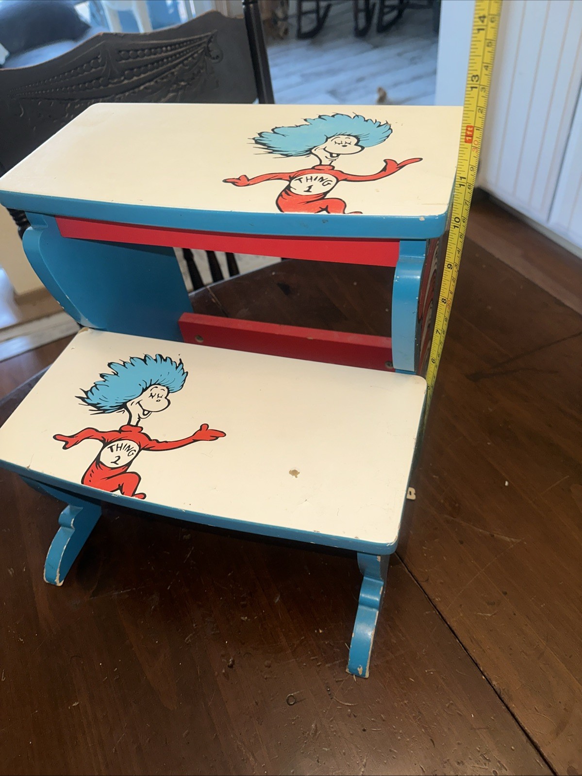 Vtg. Thing 1 Thing 2 Children’s Step Stool Used Good Condition See Photos