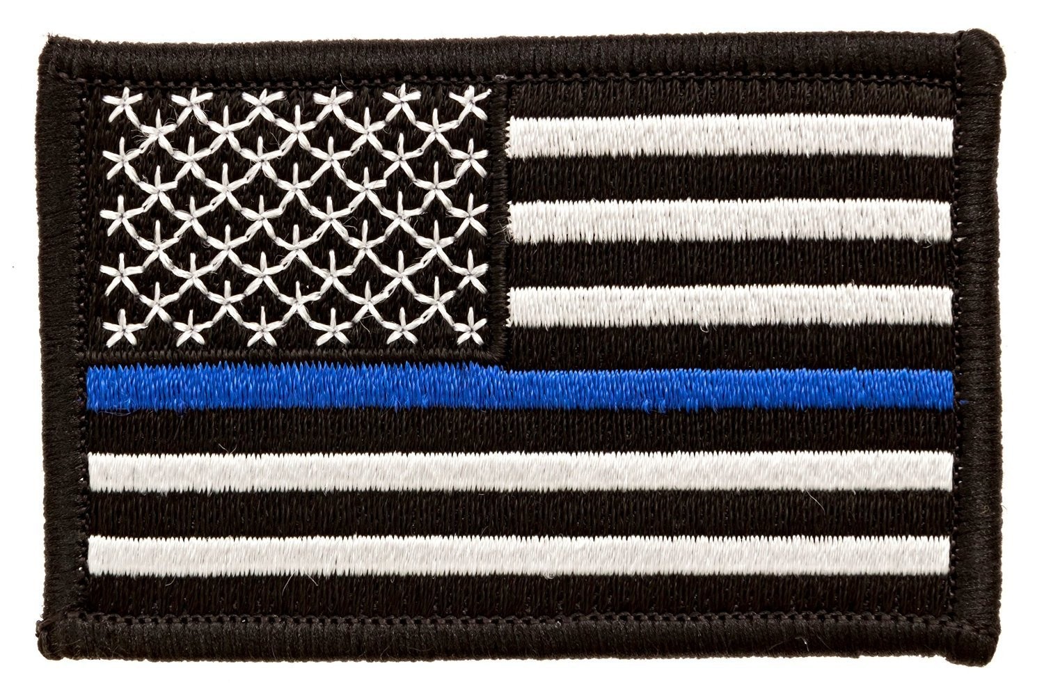 Tactical Police law enforcement Thin Blue Line US Flag Patch 3"x2"
