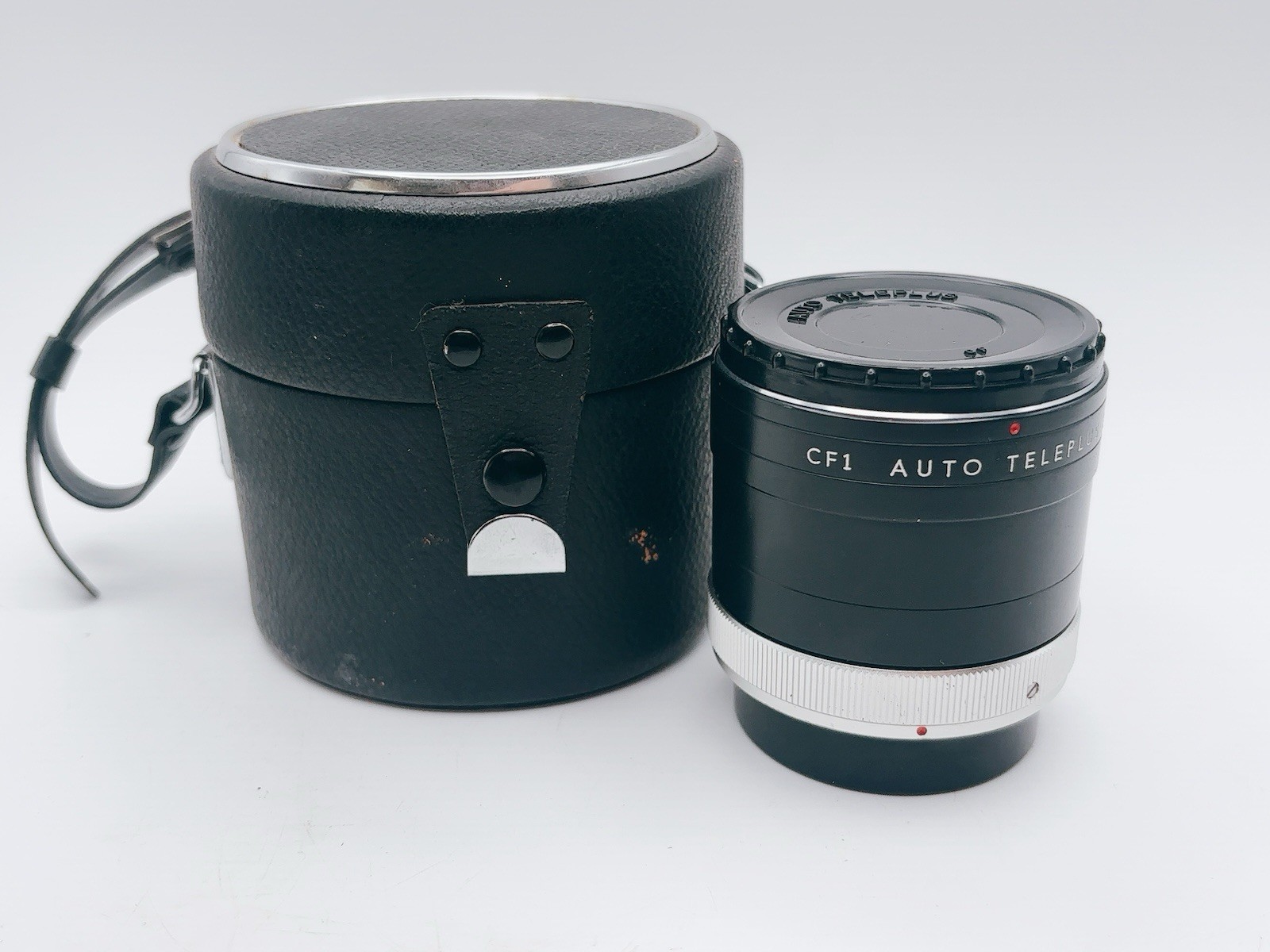 Kenko Vintage Lens CF1 Auto Teleplus 3X Caps Covers Made In Japan With Case