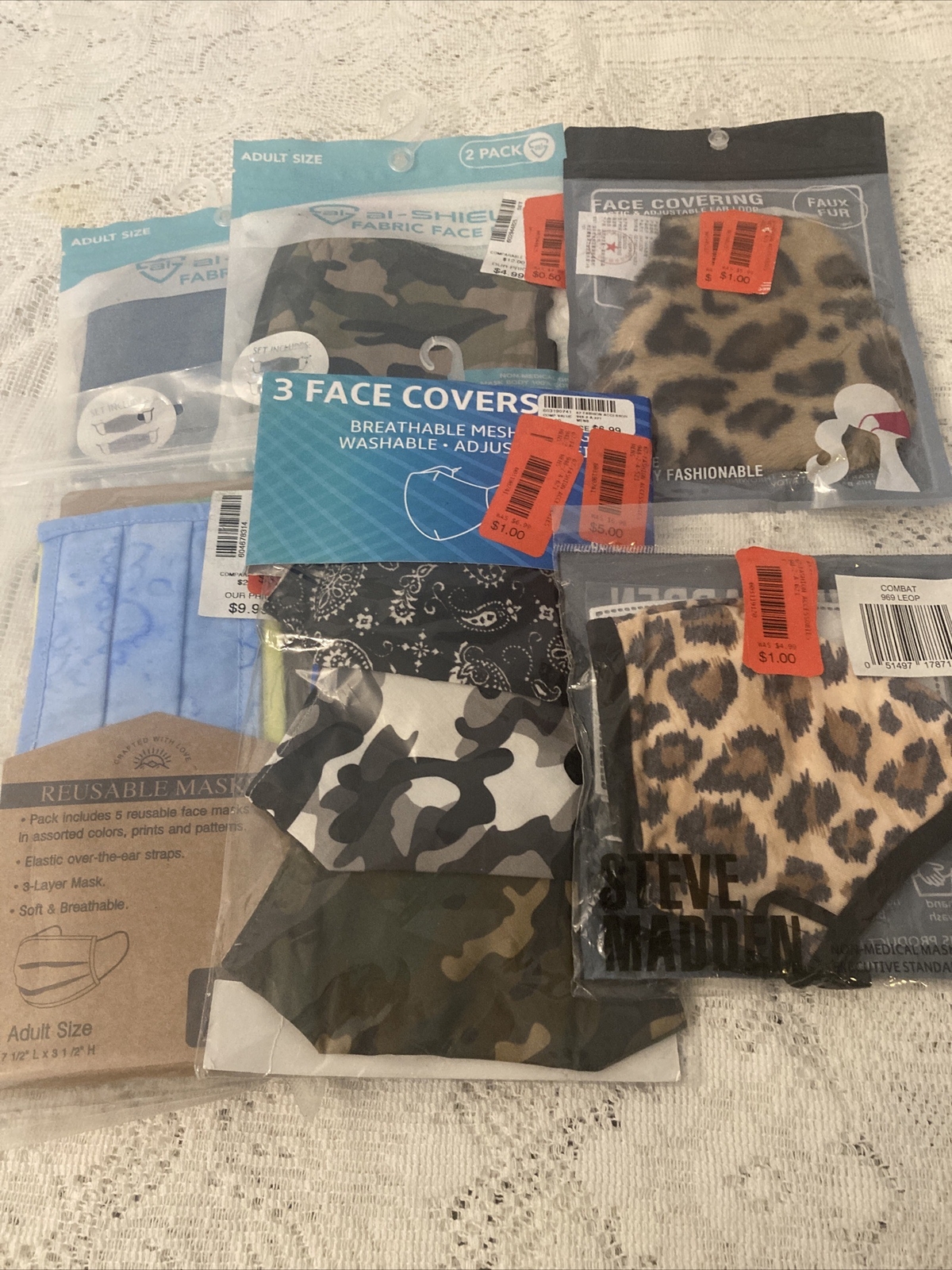 Lot Of 14 Adult Fashion Face Masks