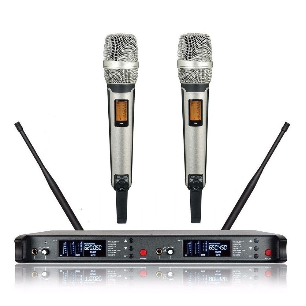 Dual Wireless Microphone System for Sennheiser UHF SKM9000 Handheld Vocal System