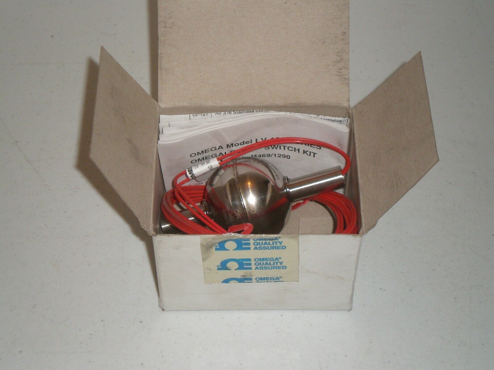New! Omega LV-126 Level Switch Float 316SS Stainless Steel Free Shipping!