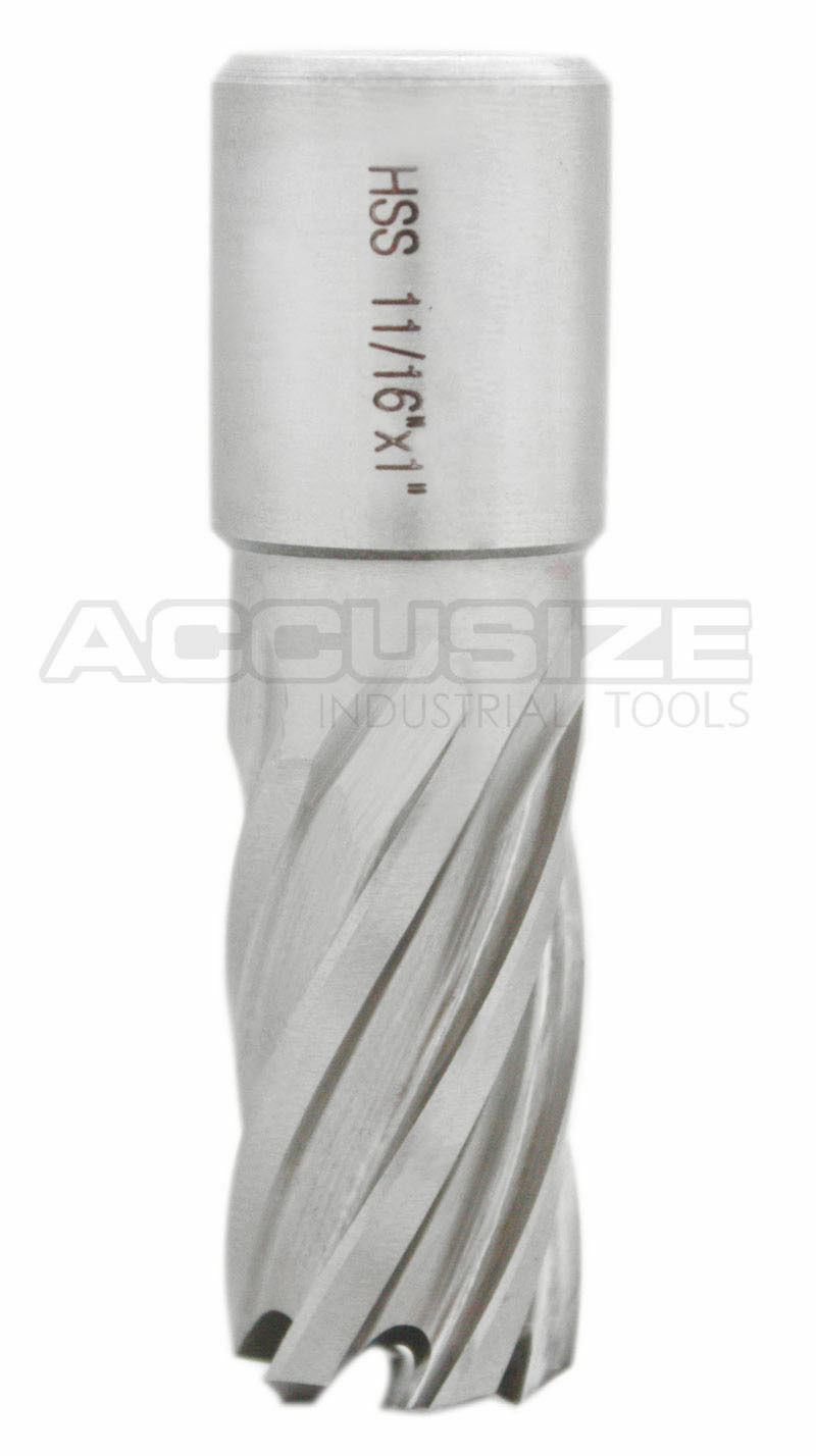 10 Pcs 11/16"x1" Cutting Depth HSS Annular Cutter +1 Pc Pilot Pin, #2080-2016PIN