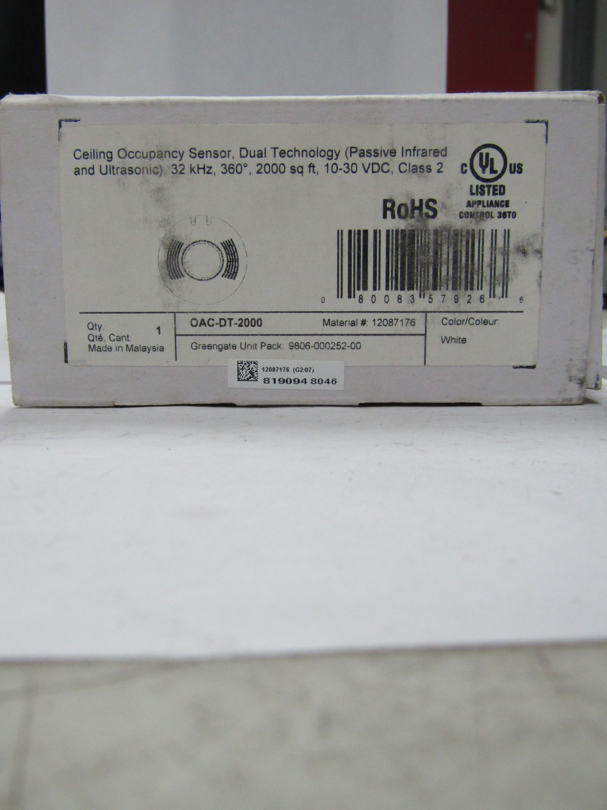🙌 NEW GREENGATE 360° CEILING OCCUPANCY SENSOR 2000 SQ. FT. 30VDC OAC-DT-2000