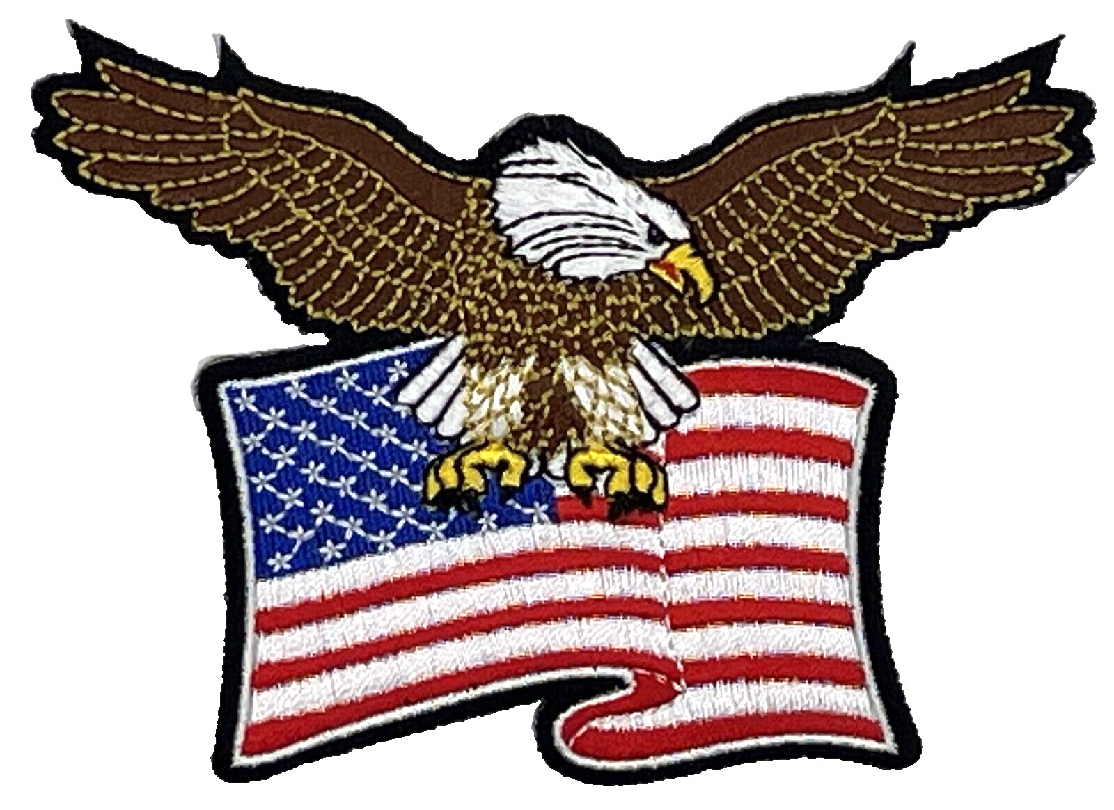 USA FLAG EAGLE AMERICAN FLAG MILITARY UNIFORM IRON ON PATCH EE-137