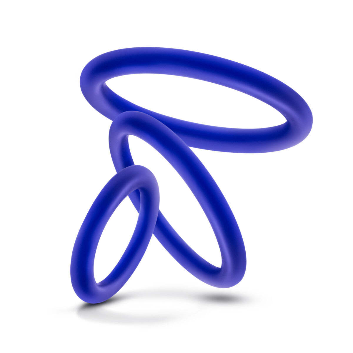 Blush Performance-3 Pack Silicone Penis Cock Ring Erection C-Rings Set- 3 Sizes