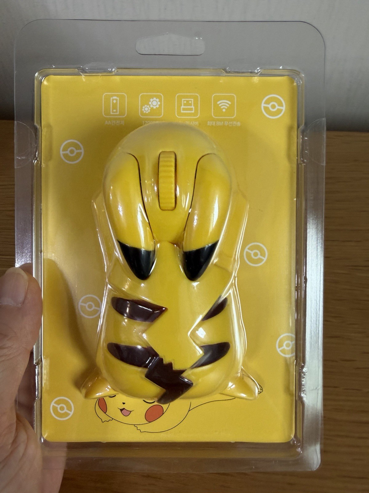 Pokemon Pikachu Wireless Mouse 1200 DPI Bluetooth 5.2 Dual Mode Office NEW