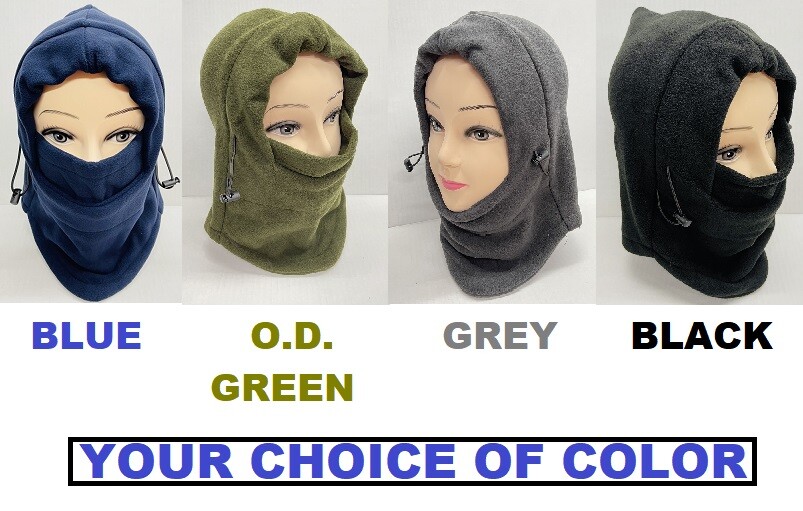 Ski Mask Balaclava Fleece Hood Men Women Winter Neck Warmer Windproof Gaiter 6n1