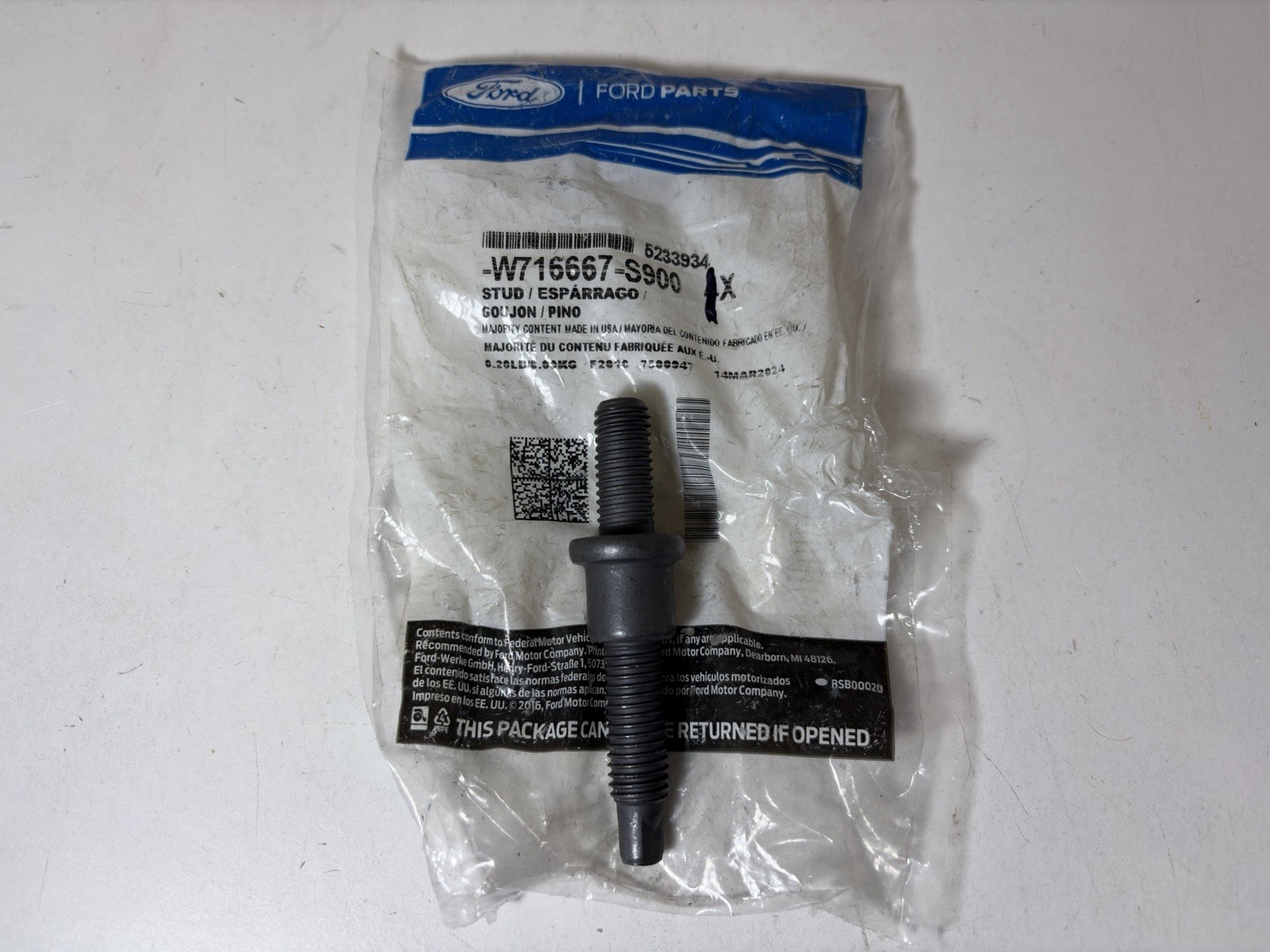 Genuine OEM Ford W716667-S900 Catalytic Converter Stud 11-20 F150 Transit 3.5L