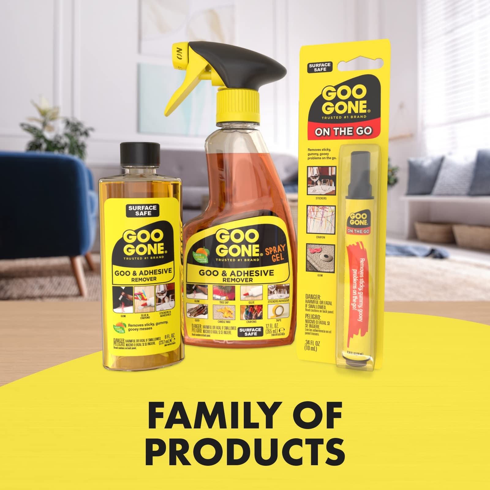 Goo Gone Original Liquid - 8 Ounce - Surface Safe Adhesive Remover Safely