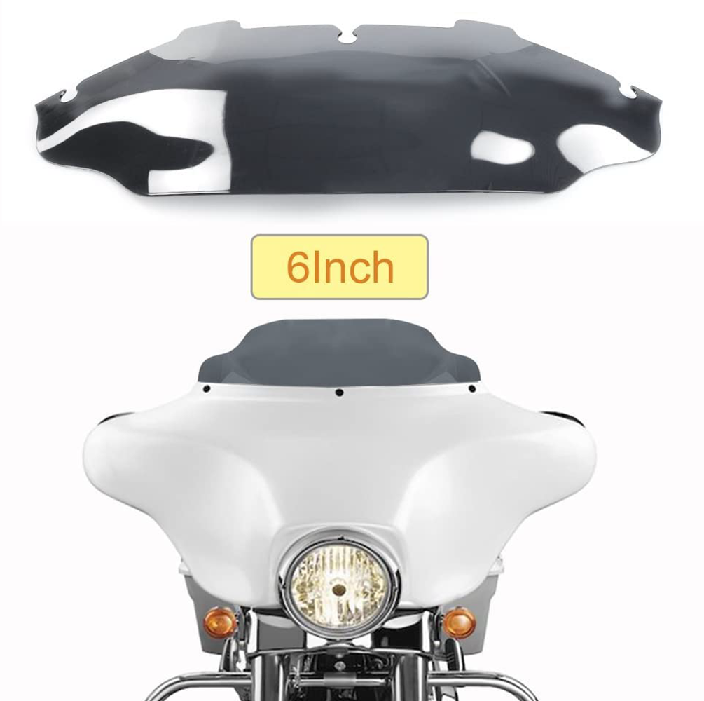 6" Smoke Windshield Windscreen For Harley Davidson Electra Glide Classic FLHTC