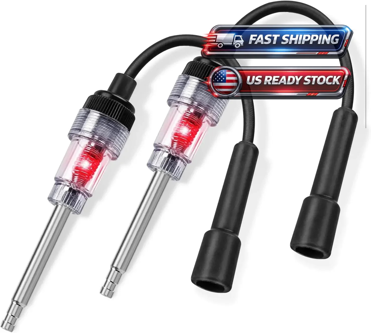 2 Pcs Inline Spark Plug Testers Engine Ignition Coil Tester for Automotive