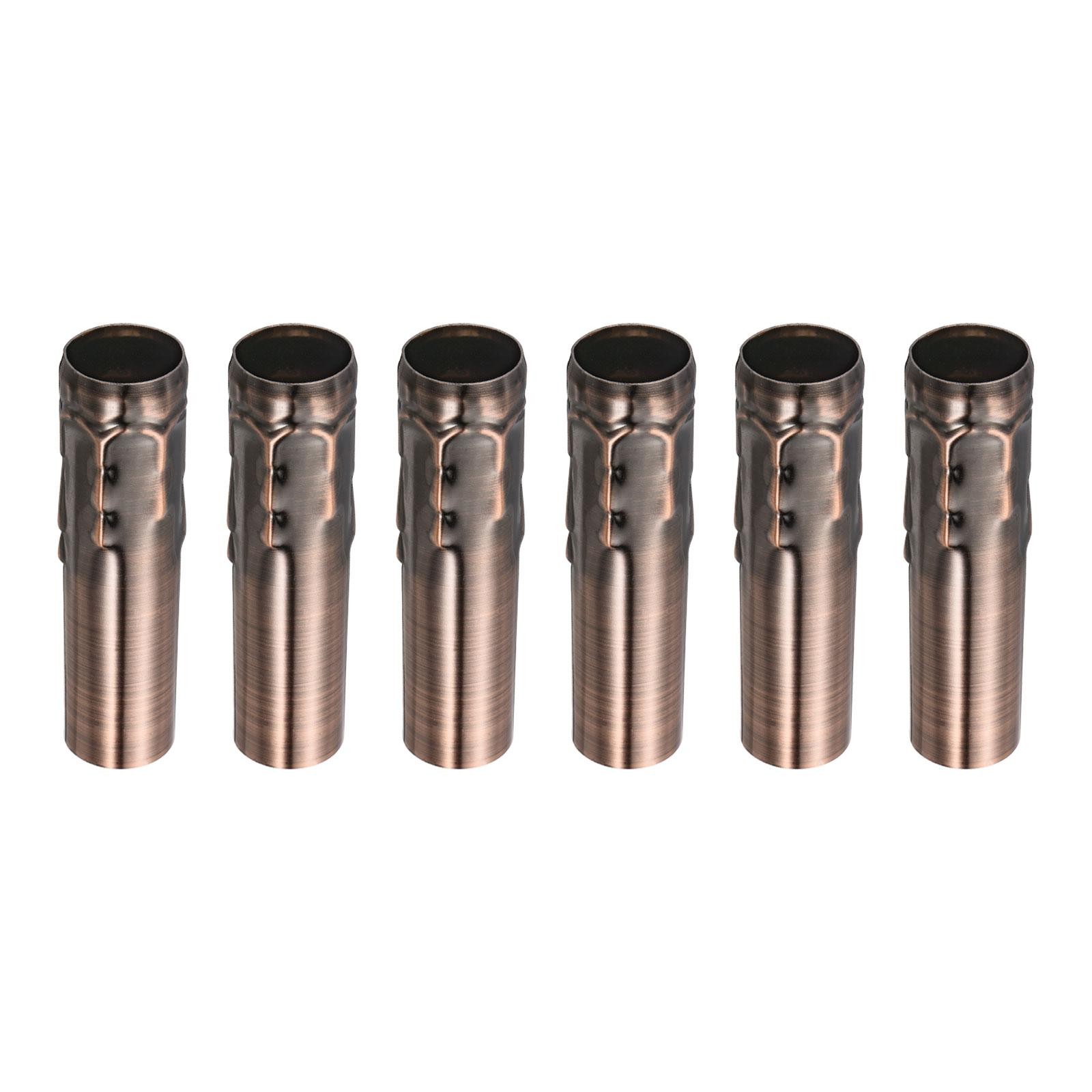 6pcs Candle Socket Covers 4 Inch Chandelier Sleeves Light Base Holder Red Bronze