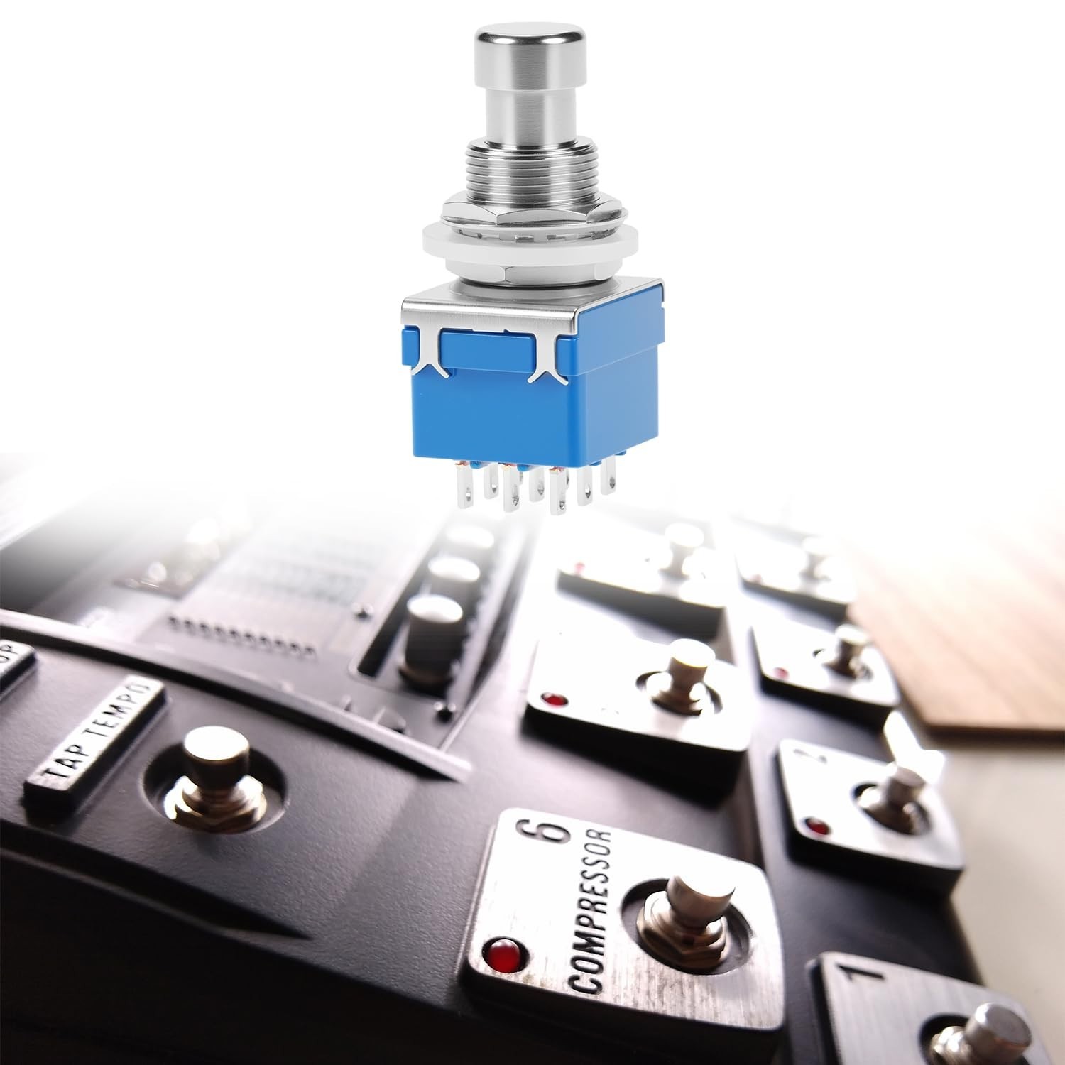 Guitar Effect Pedal Footswitch 3PDT Latching Stomp Switch with True Bypass, 14 P