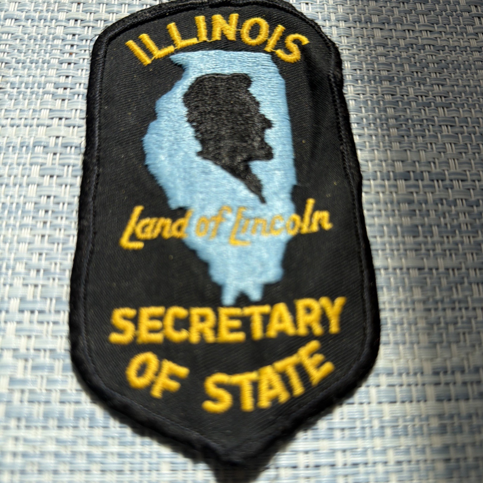 OLD ILL SECRETARY OF STATE POLICE DEPT LINCOLN VINTAGE RARE HTG ILLINOIS PATCH