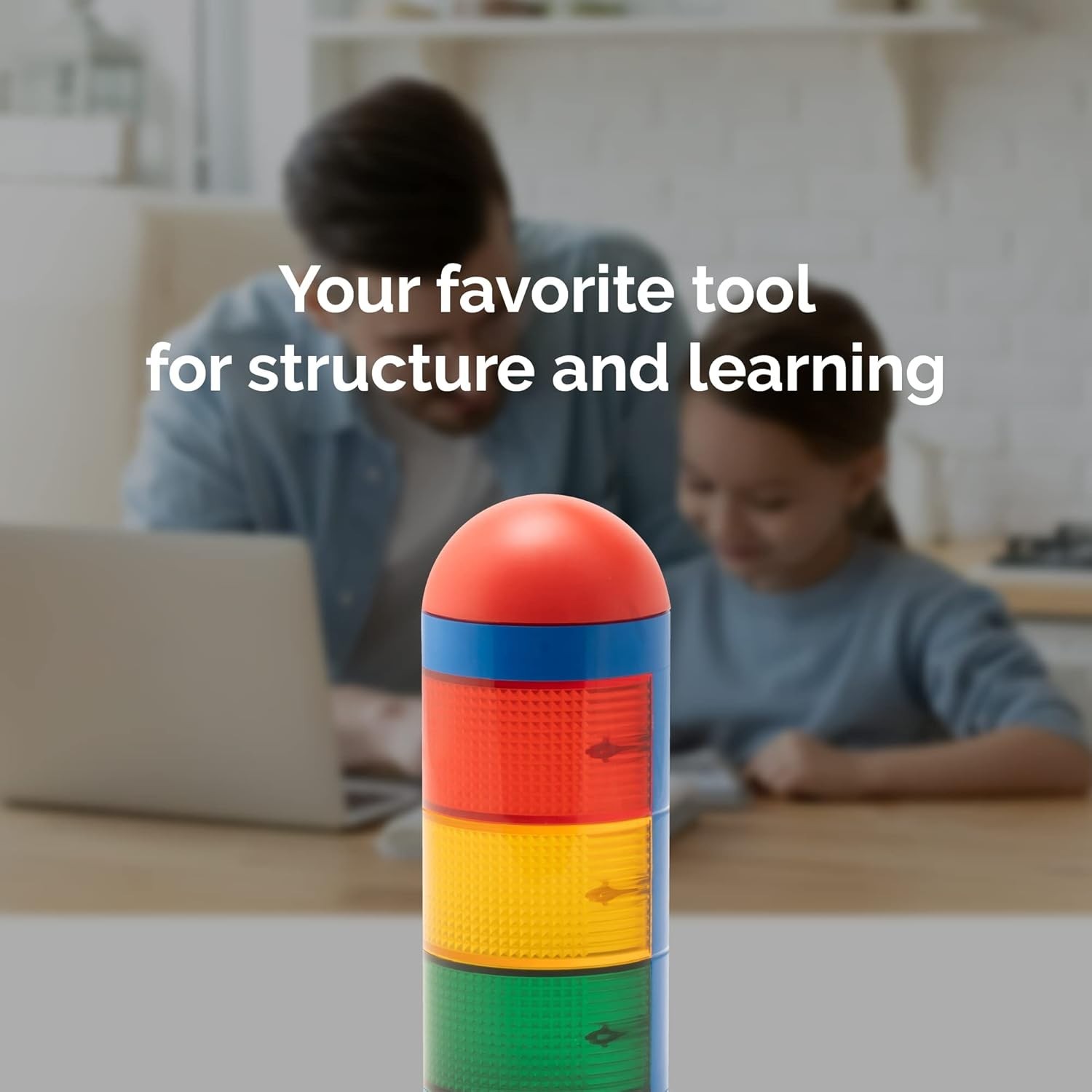 Child-Friendly Visual Timer - Traffic Light Design with Adjustable Volume