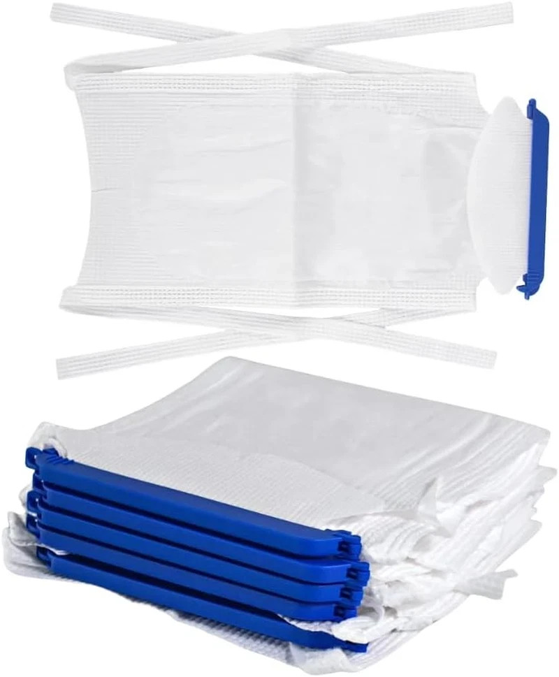 Large Refillable Ice Bags with Clamp Closure [Pack of 5] 6-1/2 X 14 – Reusable E