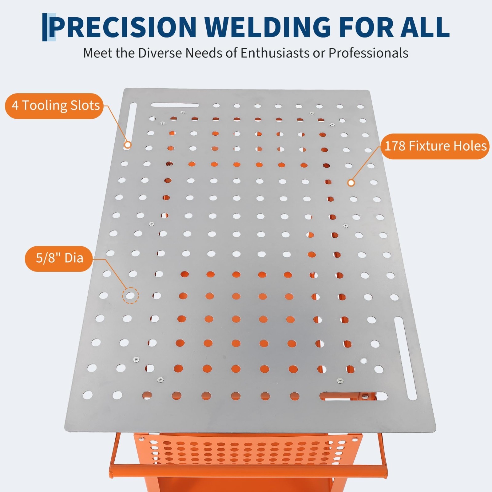 Welding Table 36"x24" Welding Table with 800LBS Static Weight Capacity w/Wheels