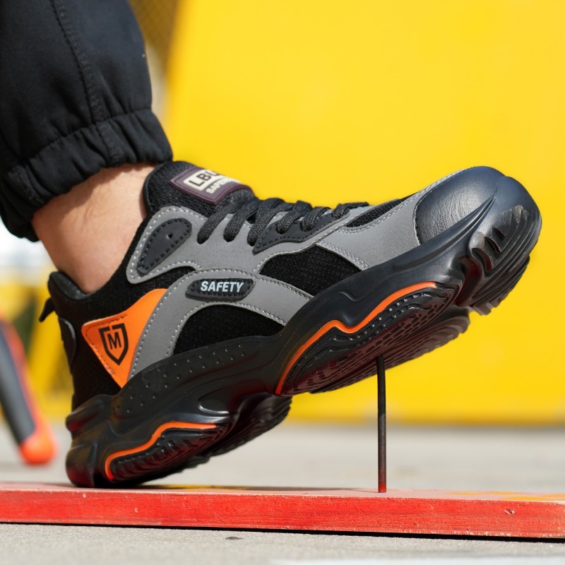 Mens Work Boots Steel Toe Safety Shoes Indestructible Sneakers Lightweight Shoes