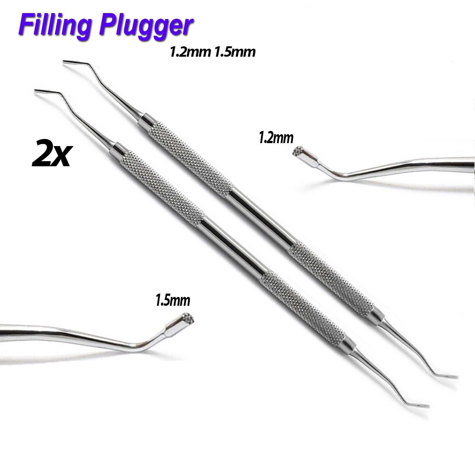 Dental Amalgam Plugger 720-1 Smooth Double Ended Composite Plastic Filling Tools