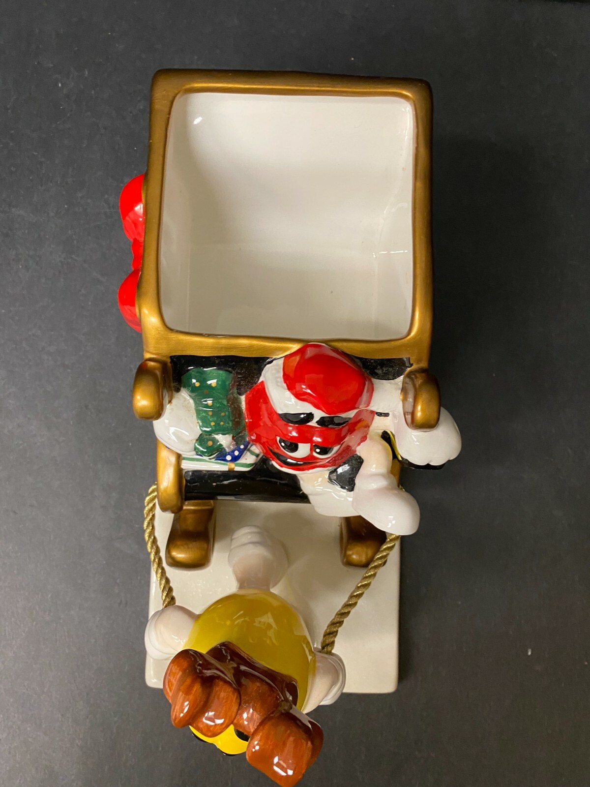 M&M's Christmas Sleigh FTD Mars Planter Rare
